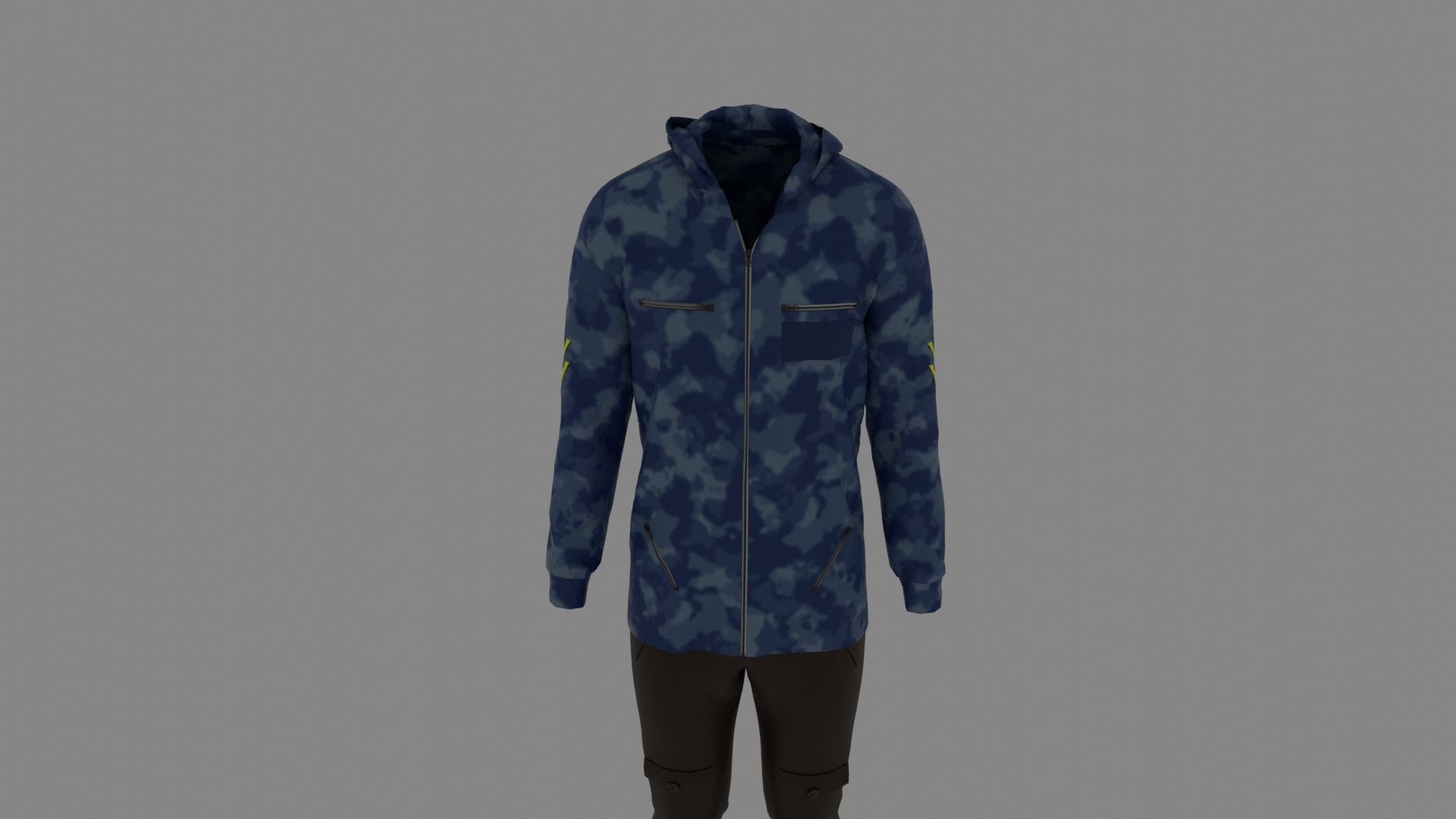 Man Clothes Low-poly 3D model_3