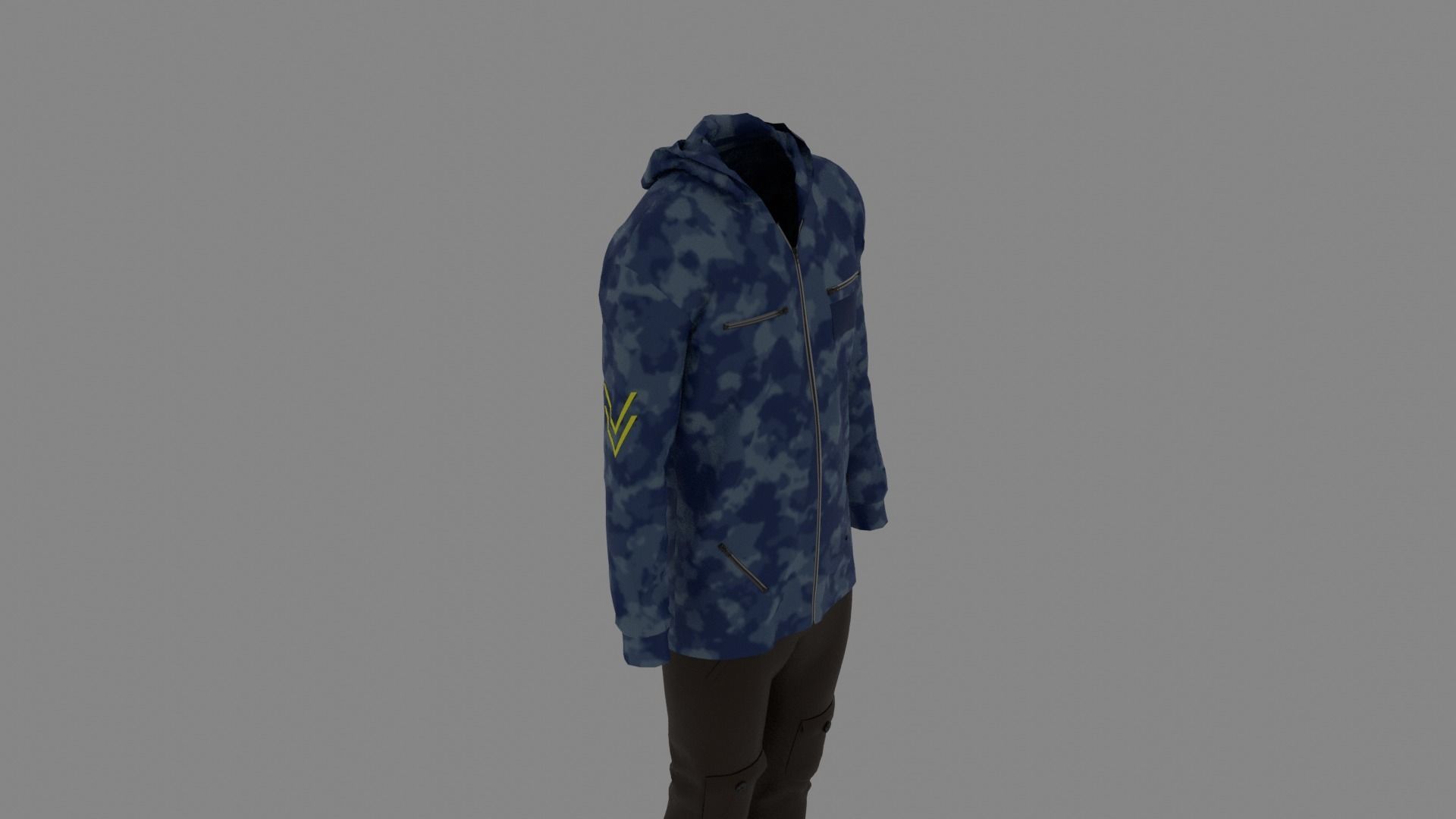Man Clothes Low-poly 3D model_5