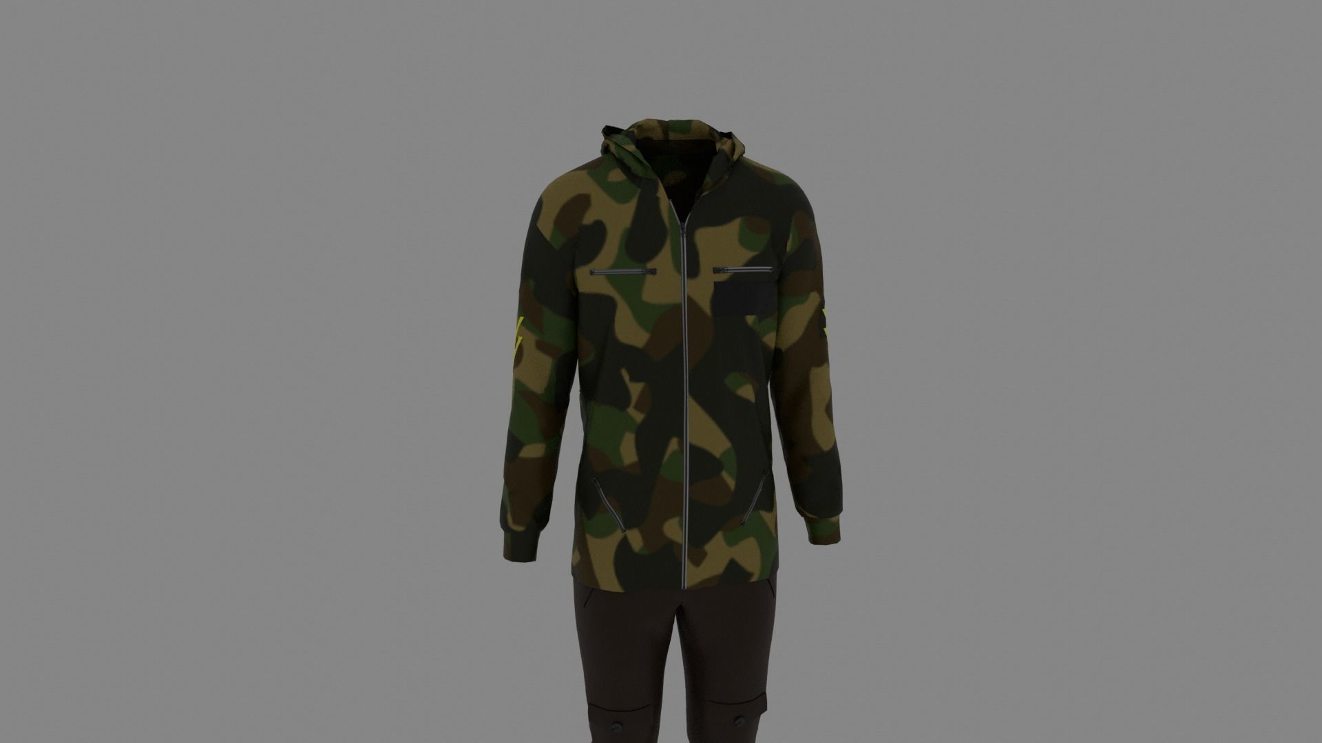 Man Clothes Low-poly 3D model_6