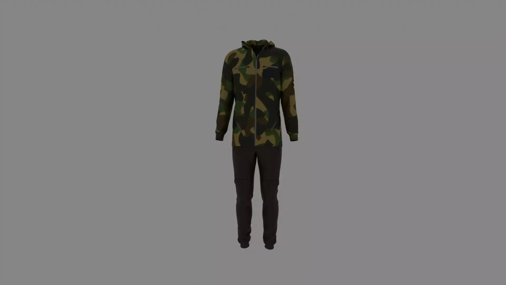 Man Clothes Low-poly 3D model_0