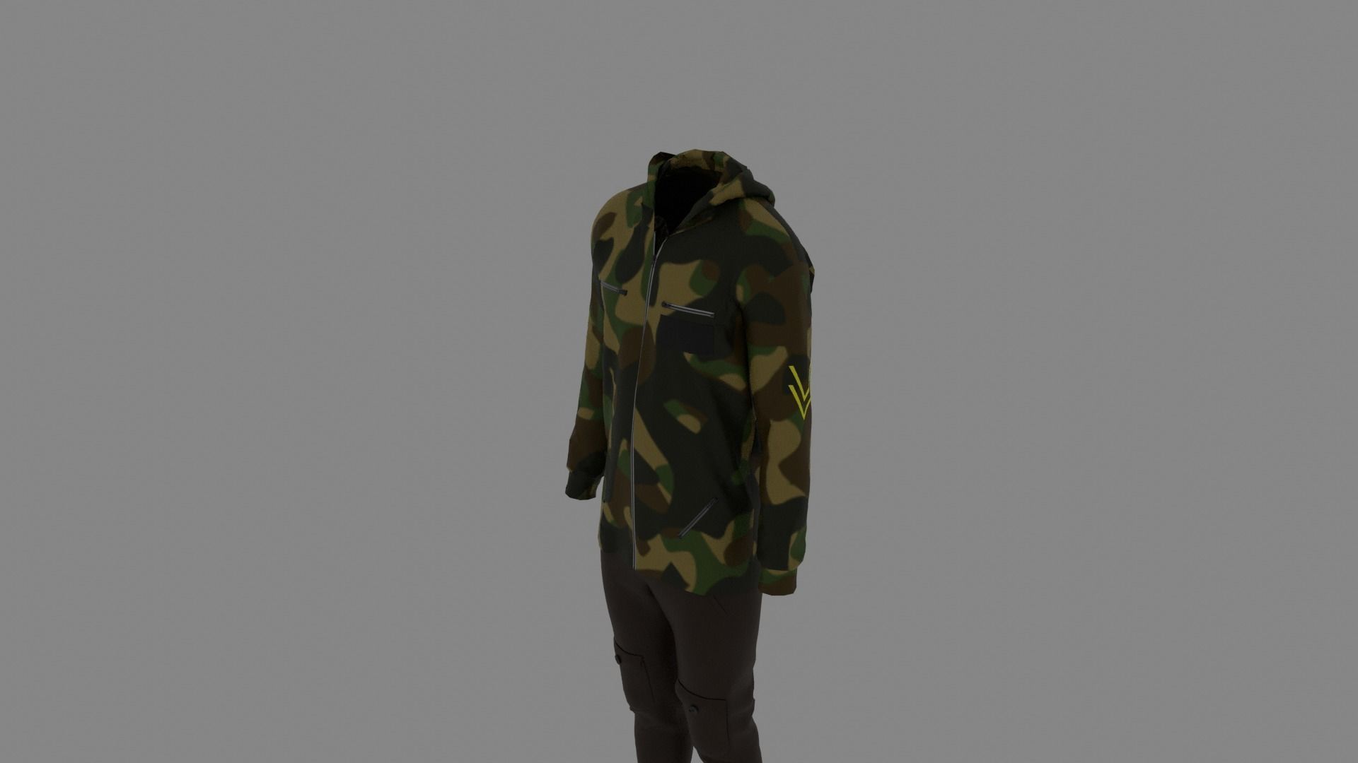 Man Clothes Low-poly 3D model_4