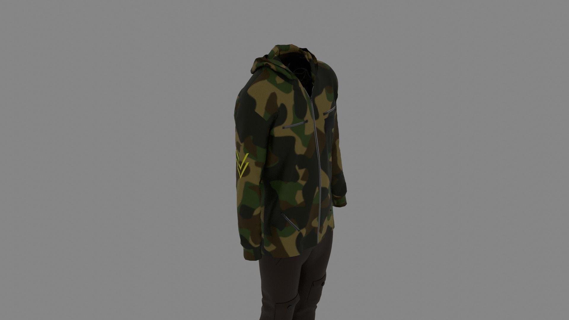 Man Clothes Low-poly 3D model_5