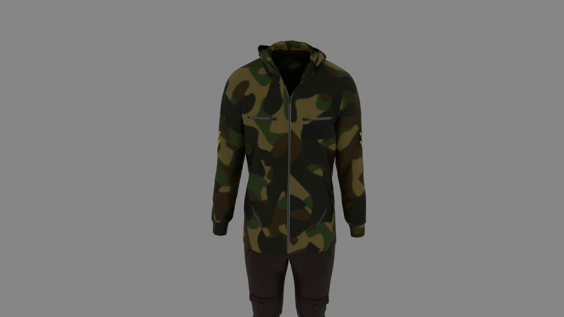 Man Clothes Low-poly 3D model_3
