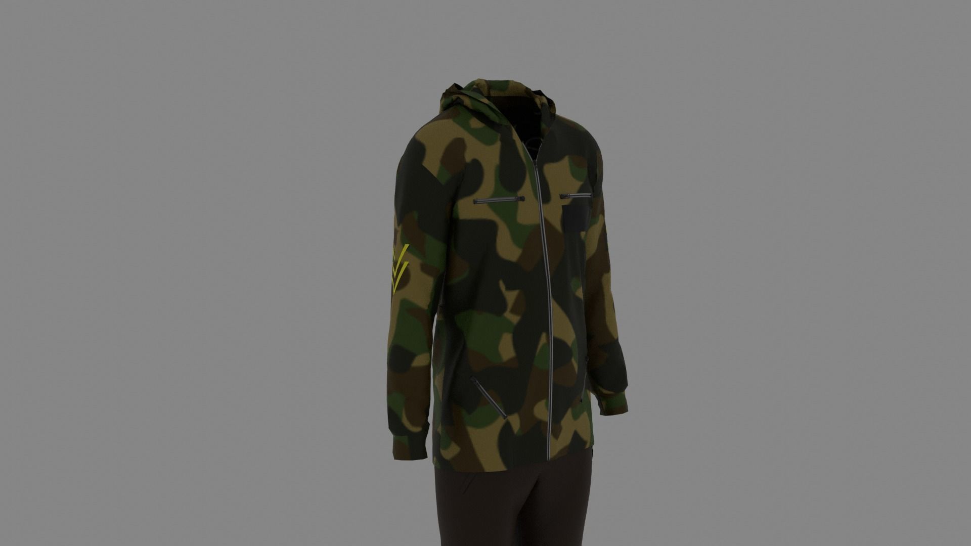 Man Clothes Low-poly 3D model_2