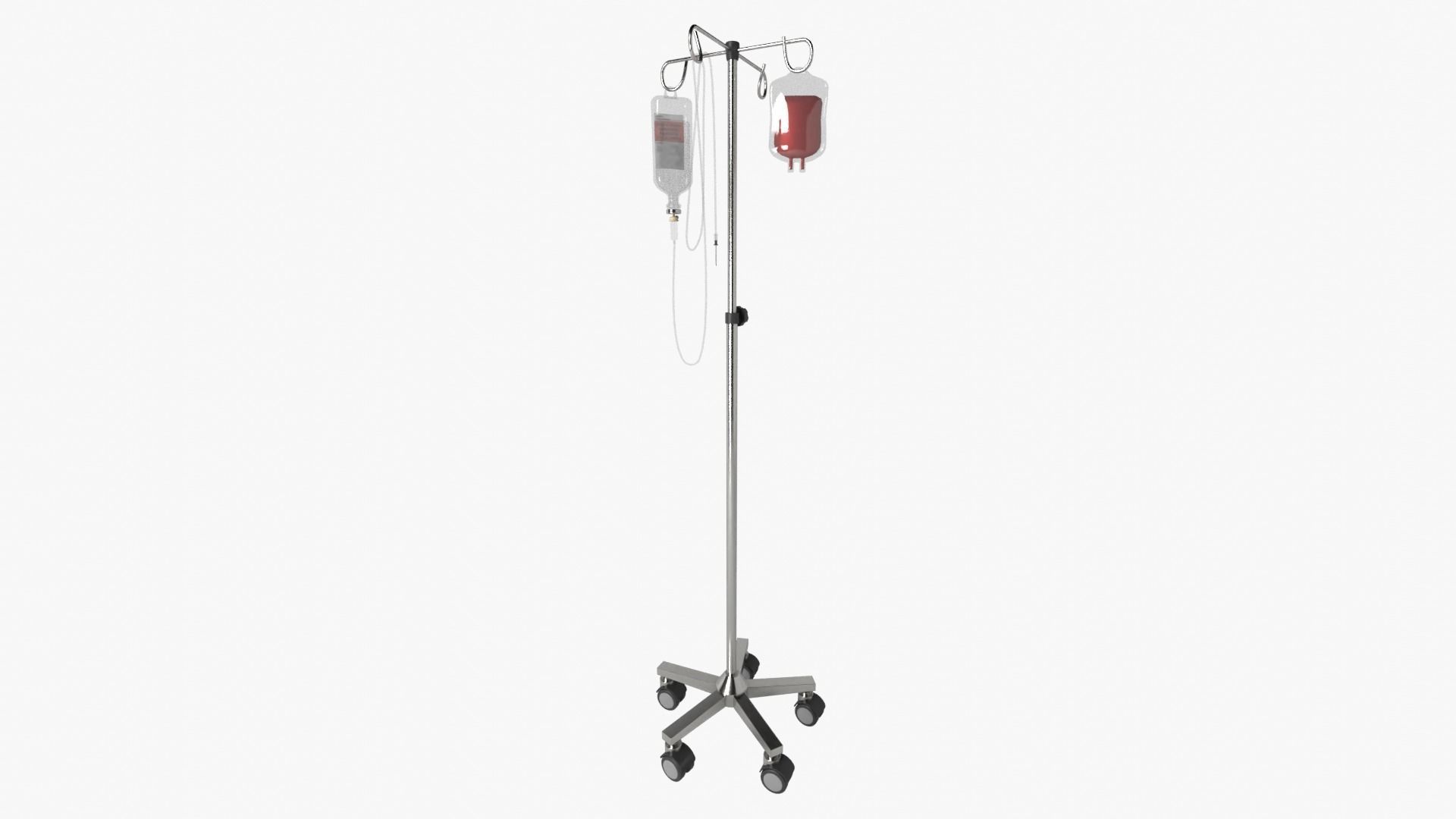 IV Pole Stand 3D model_8