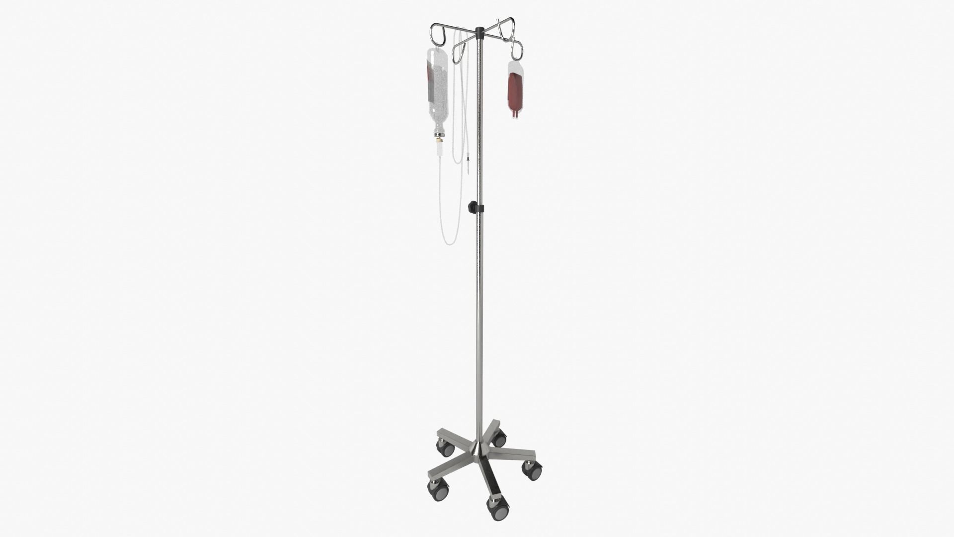 IV Pole Stand 3D model_6