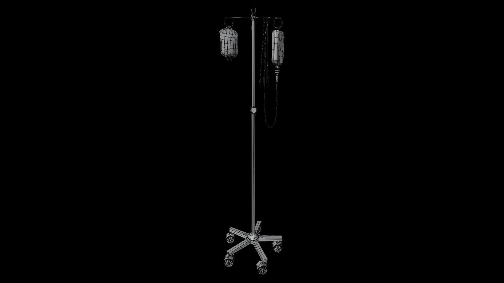 IV Pole Stand 3D model_14