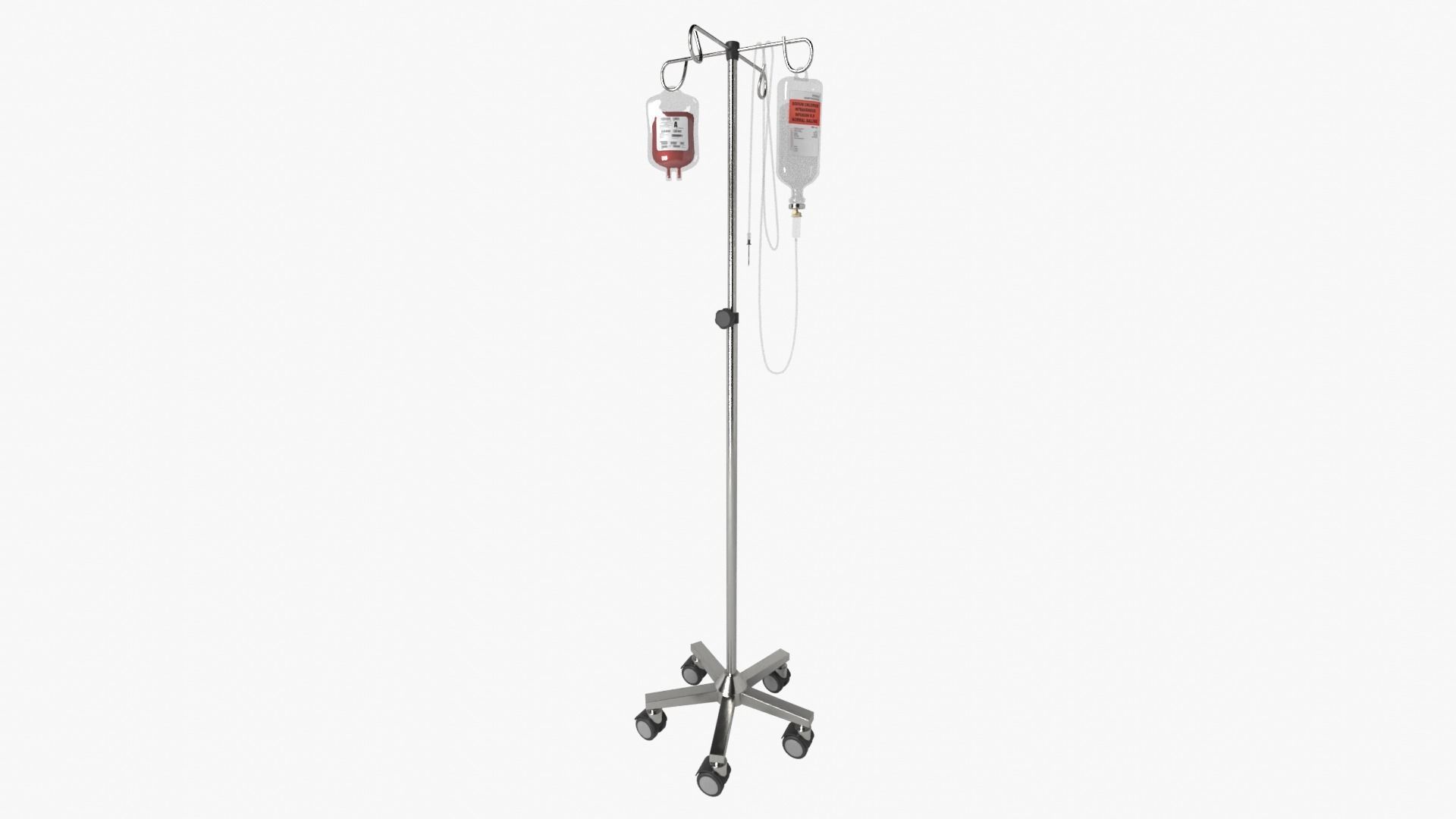IV Pole Stand 3D model_2