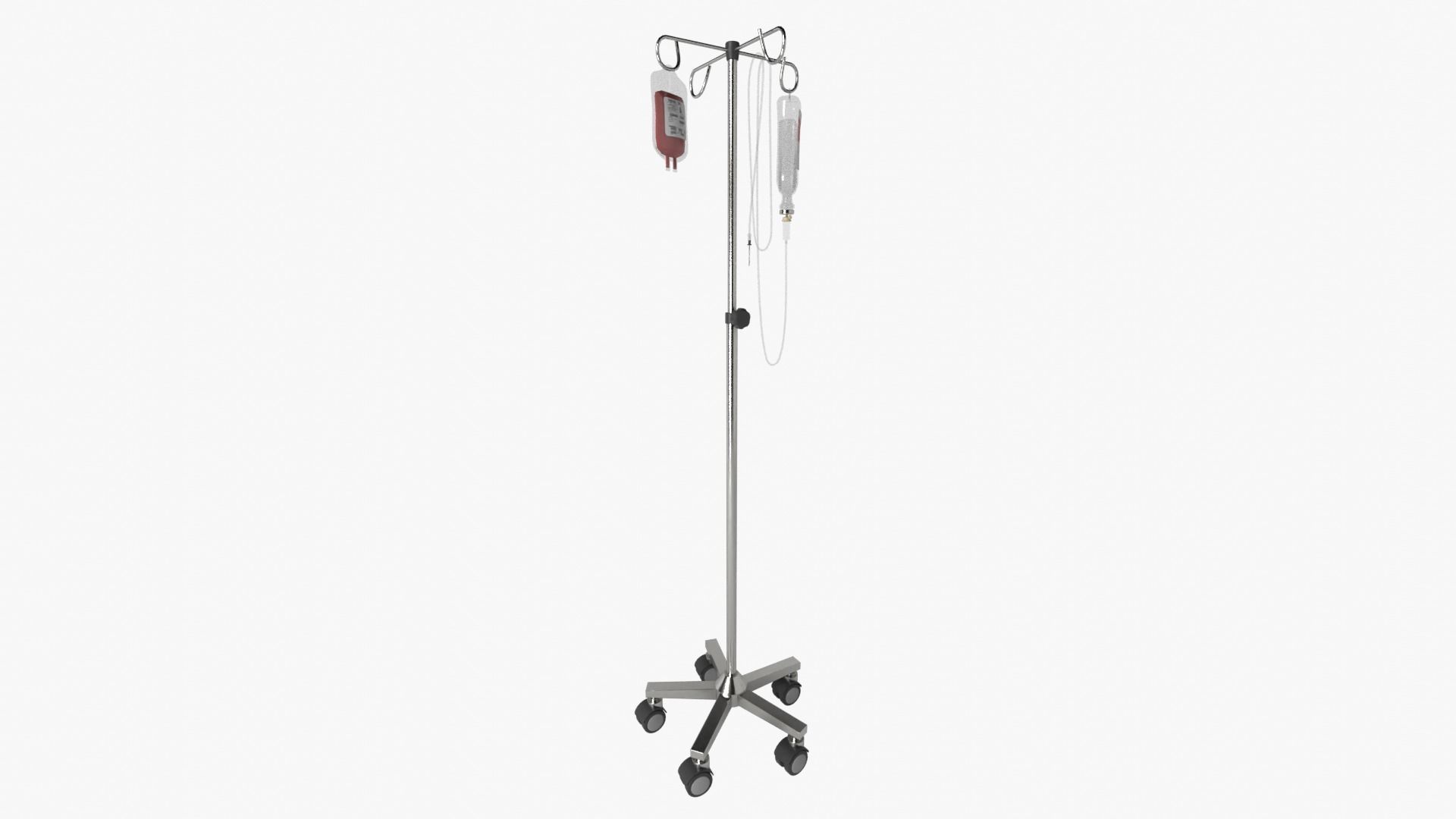 IV Pole Stand 3D model_12