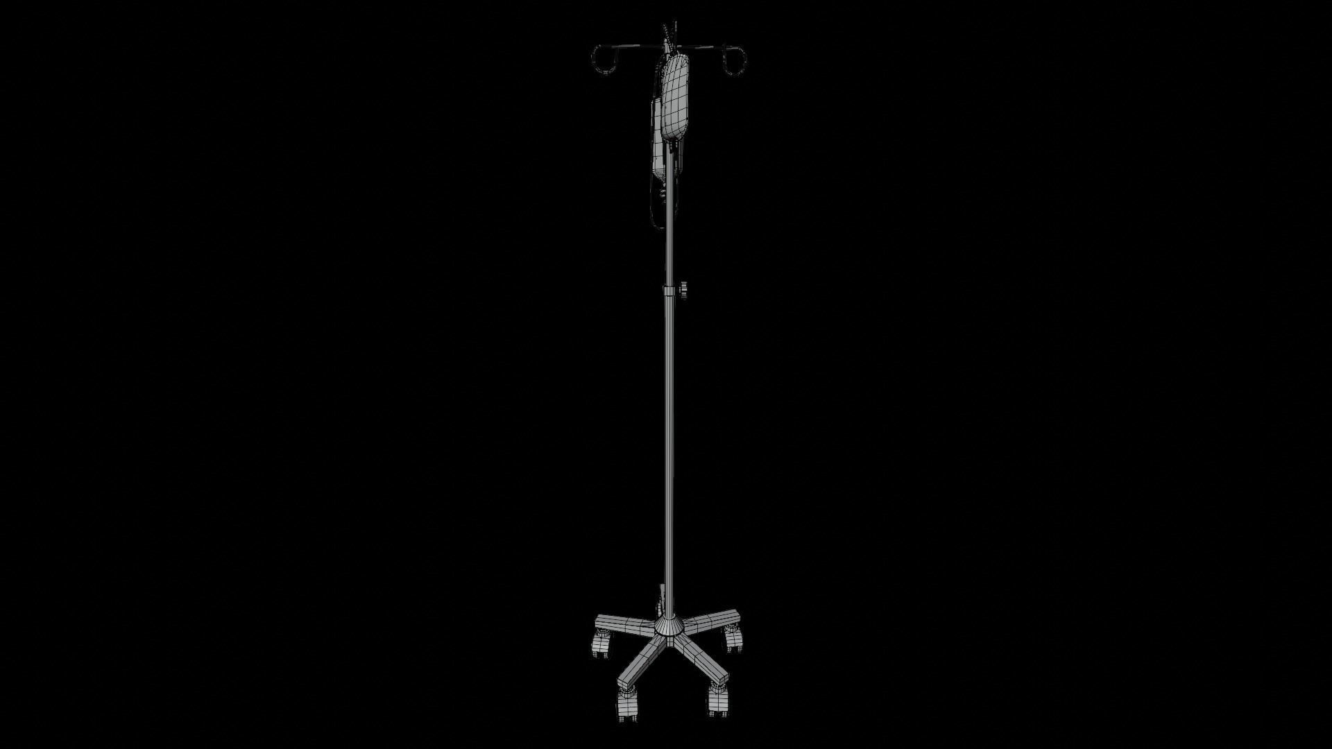 IV Pole Stand 3D model_17