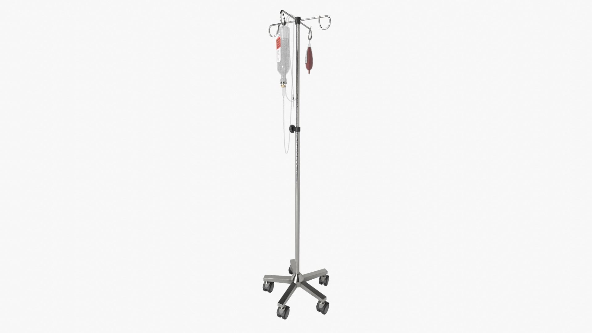 IV Pole Stand 3D model_5