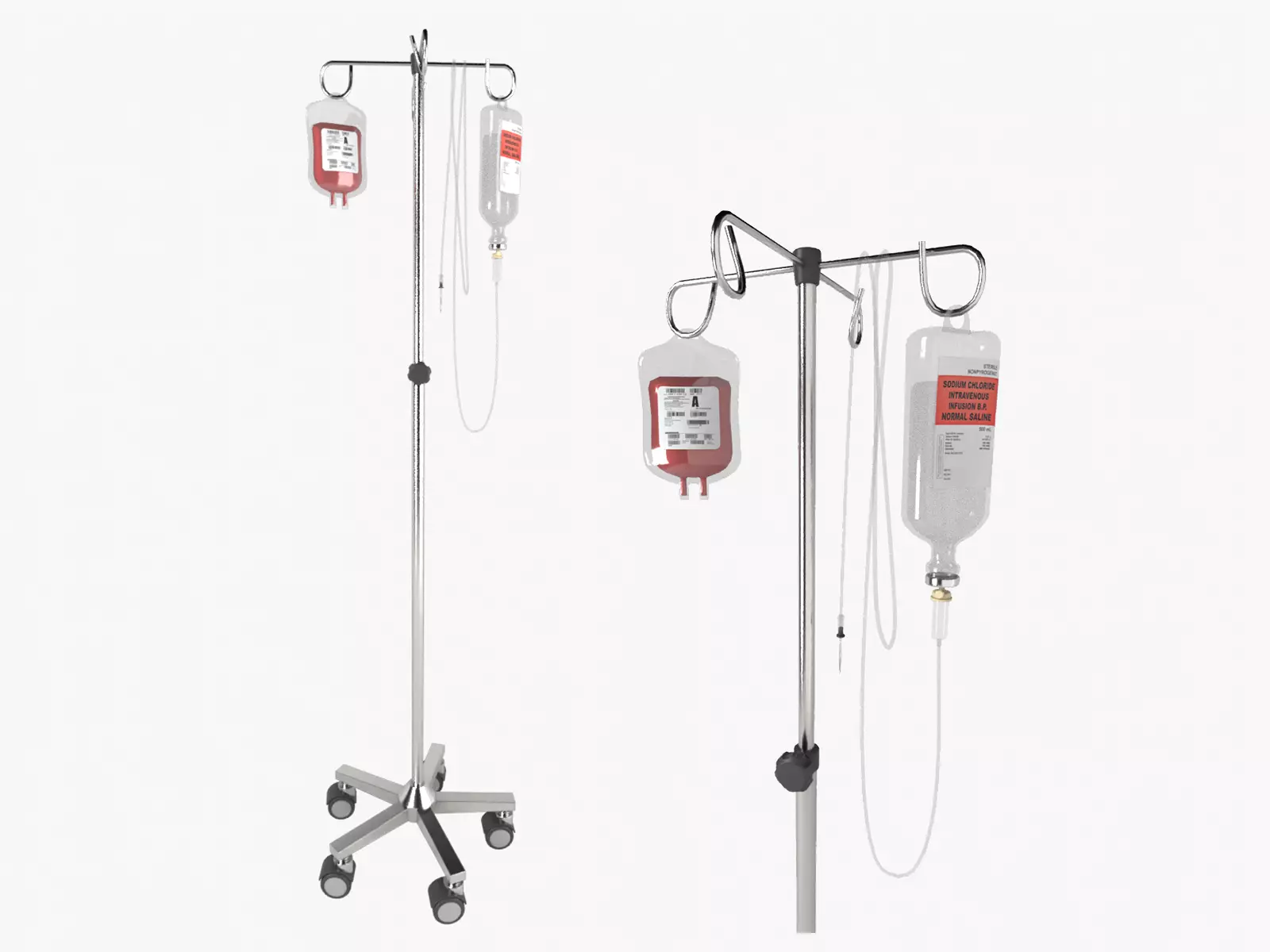 IV Pole Stand 3D model_0