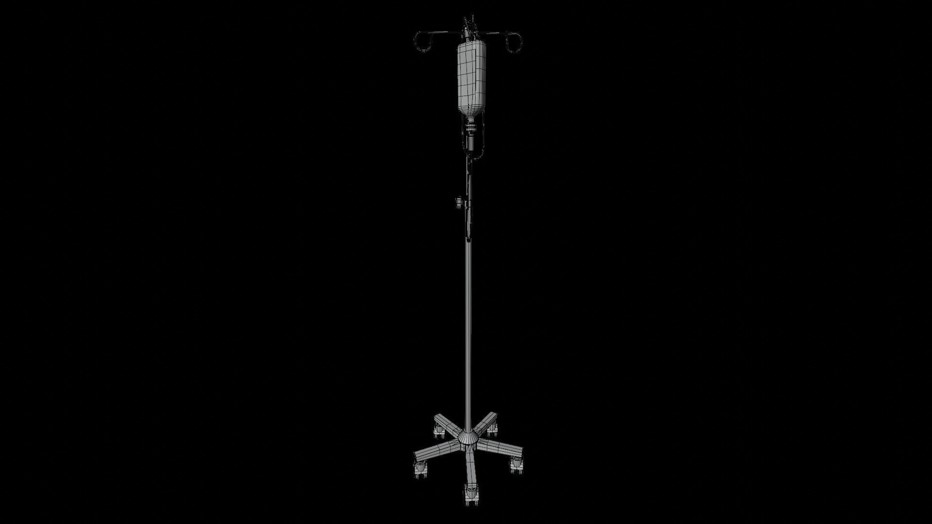 IV Pole Stand 3D model_15