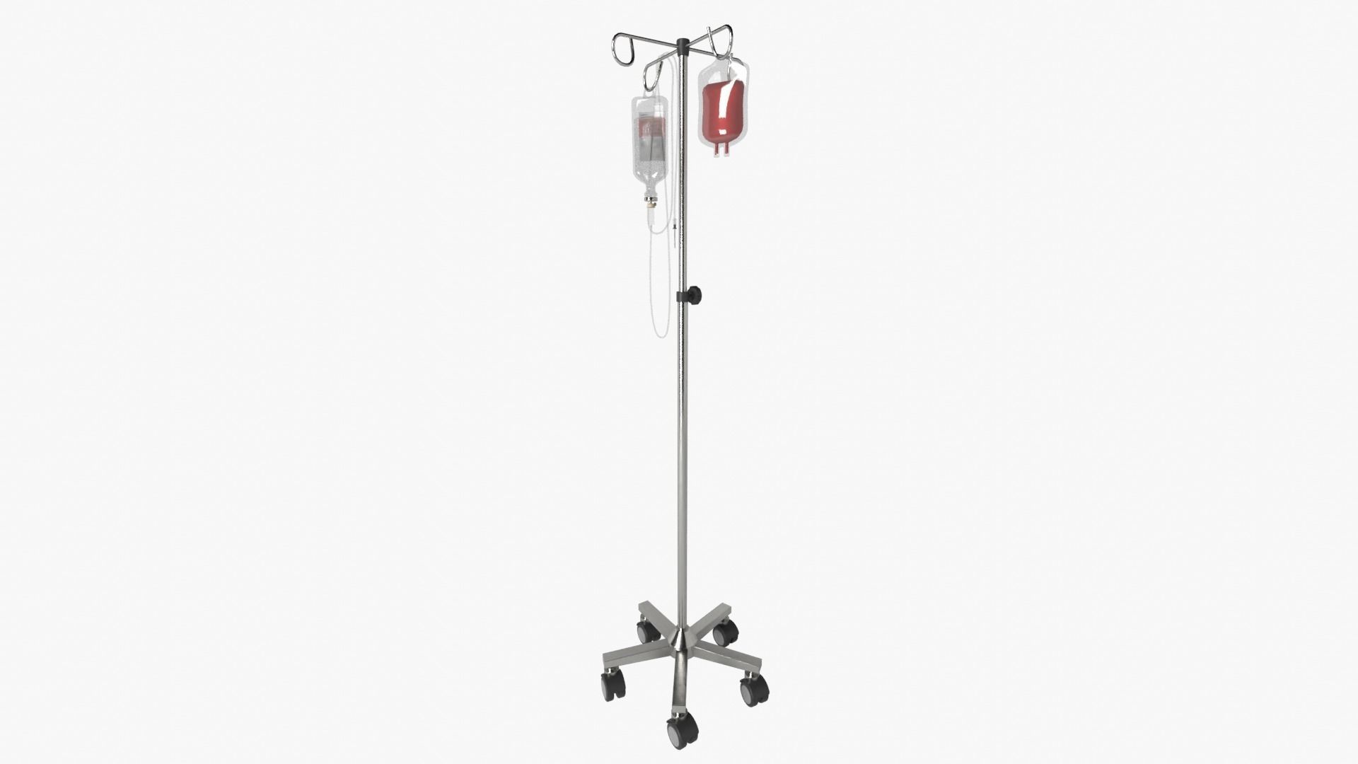 IV Pole Stand 3D model_9