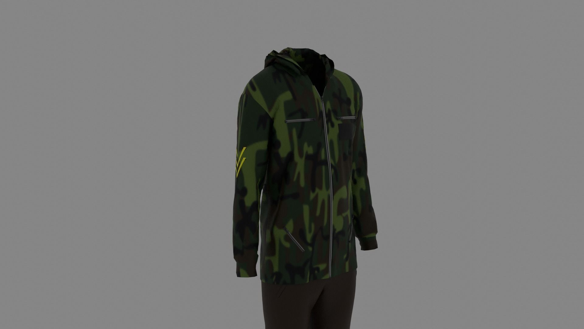 Man Clothes Low-poly 3D model_2