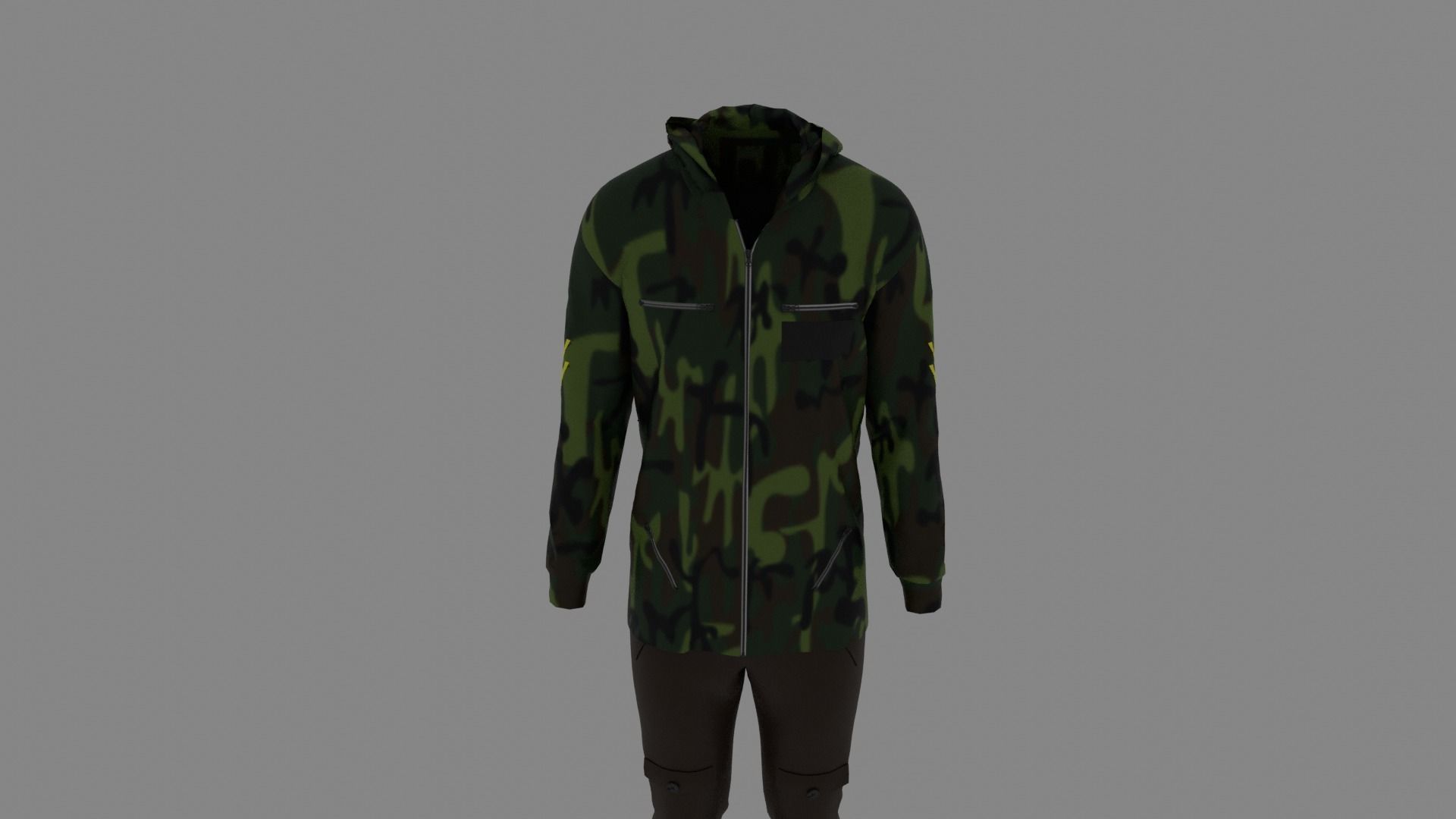 Man Clothes Low-poly 3D model_3