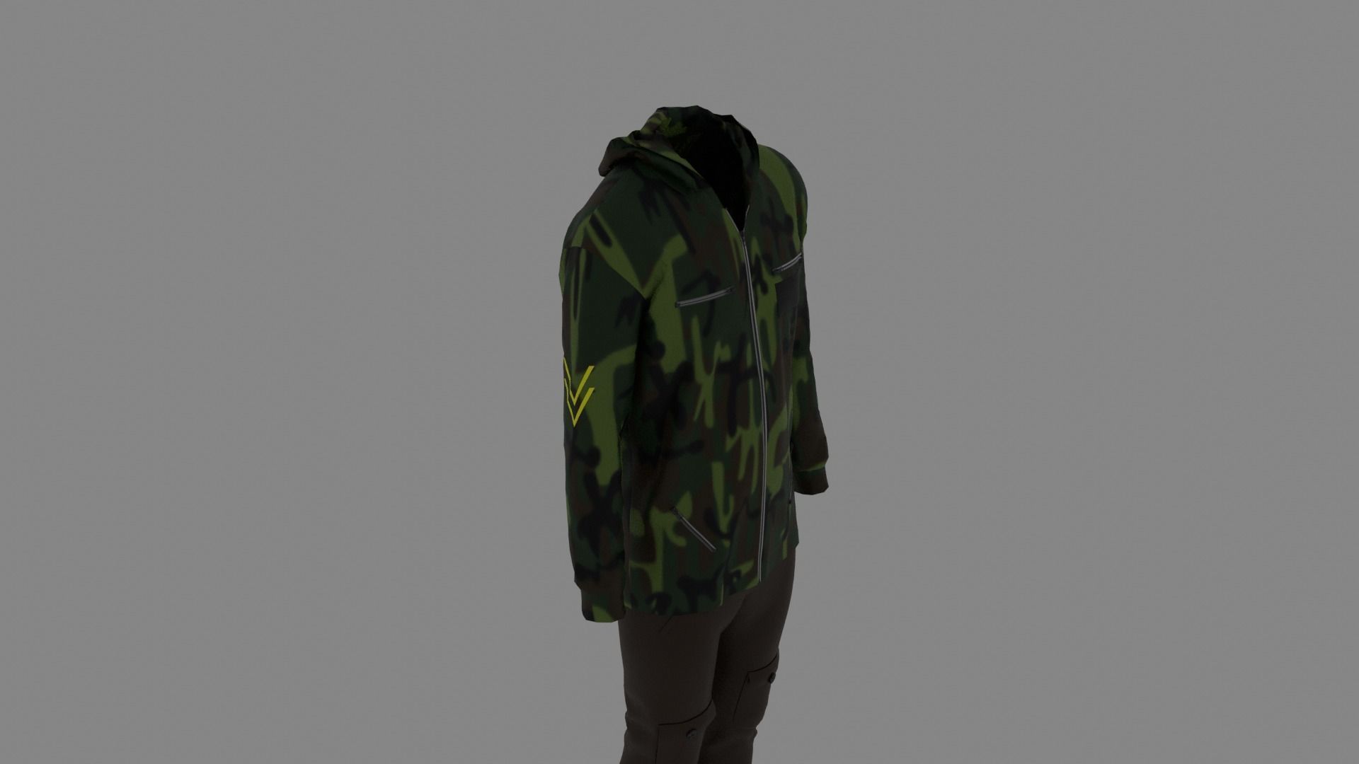 Man Clothes Low-poly 3D model_5