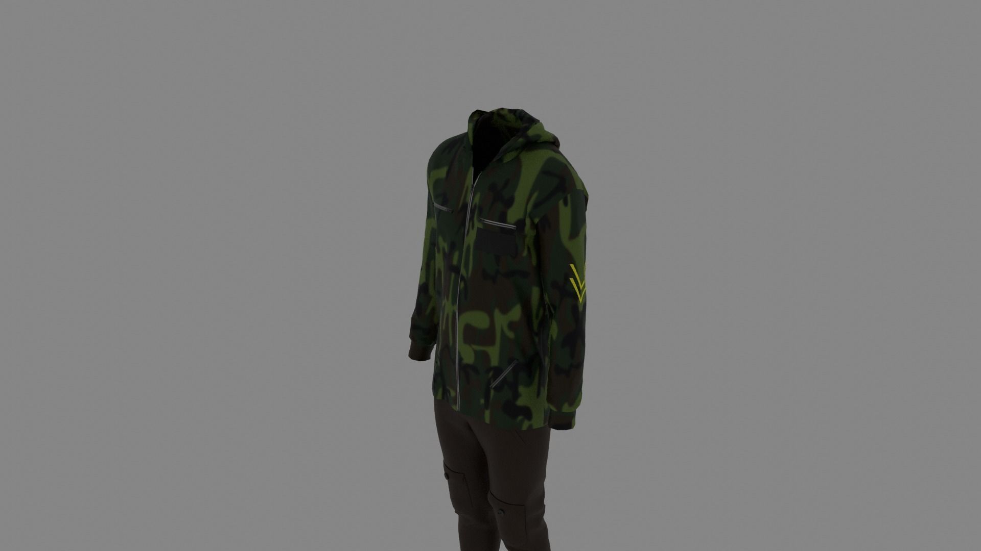 Man Clothes Low-poly 3D model_4
