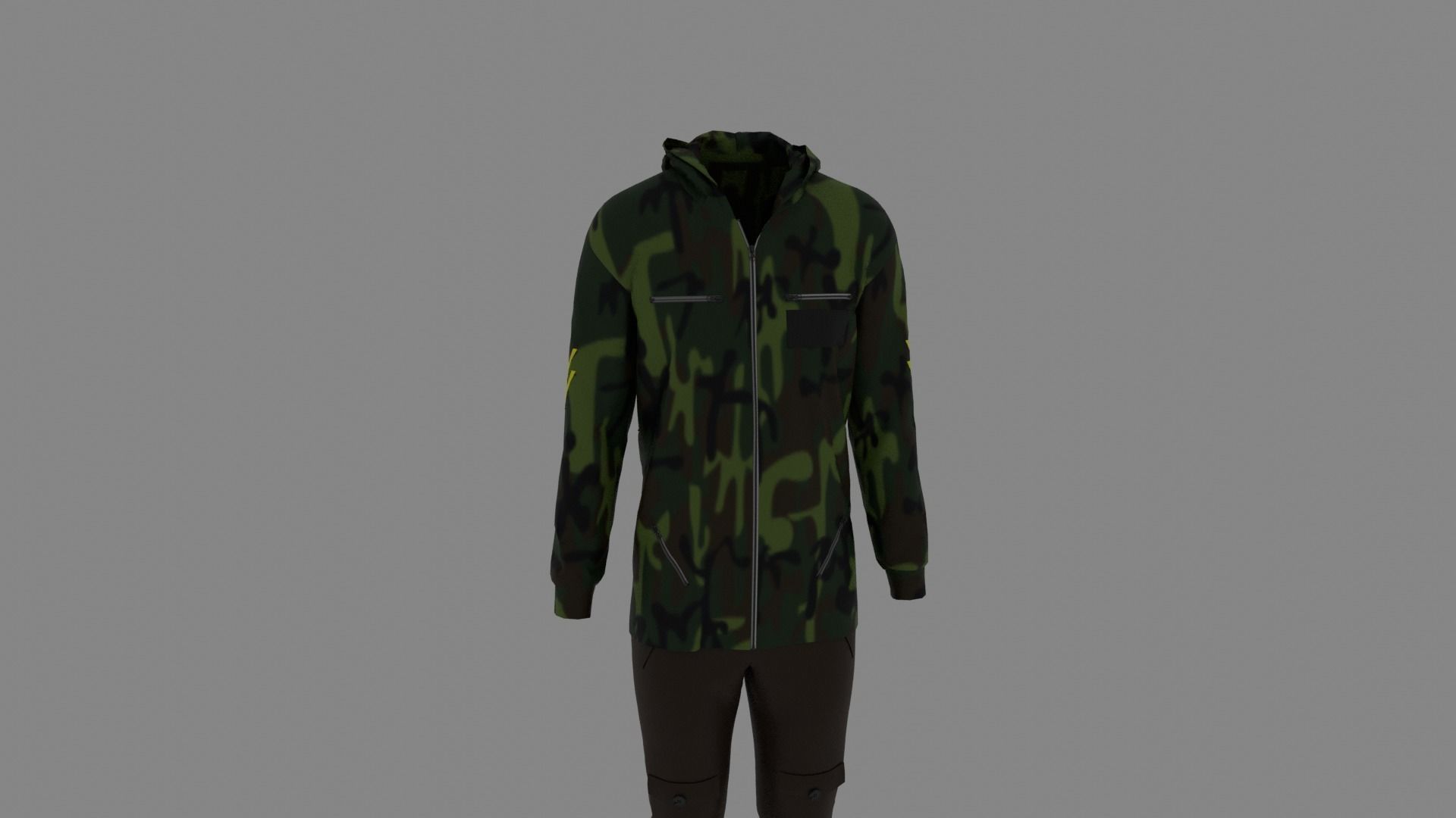 Man Clothes Low-poly 3D model_6