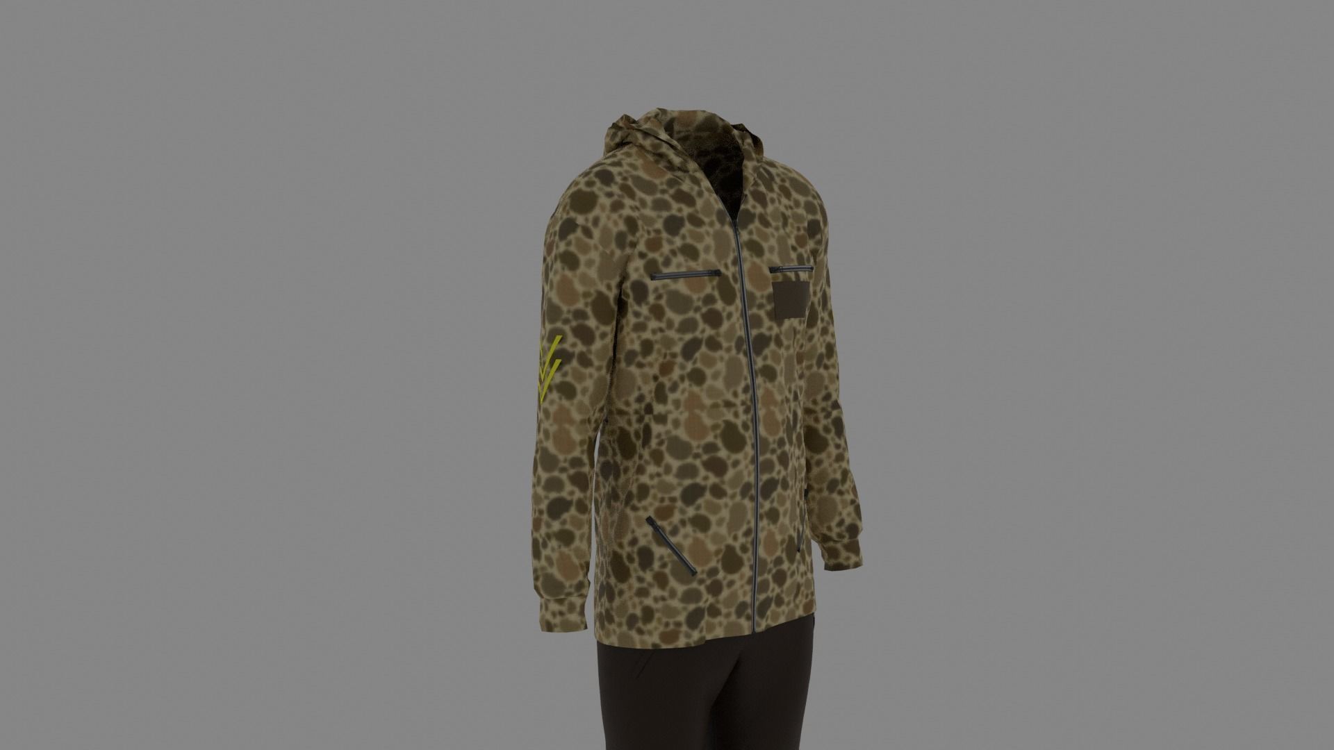 Man Clothes Low-poly 3D model_2