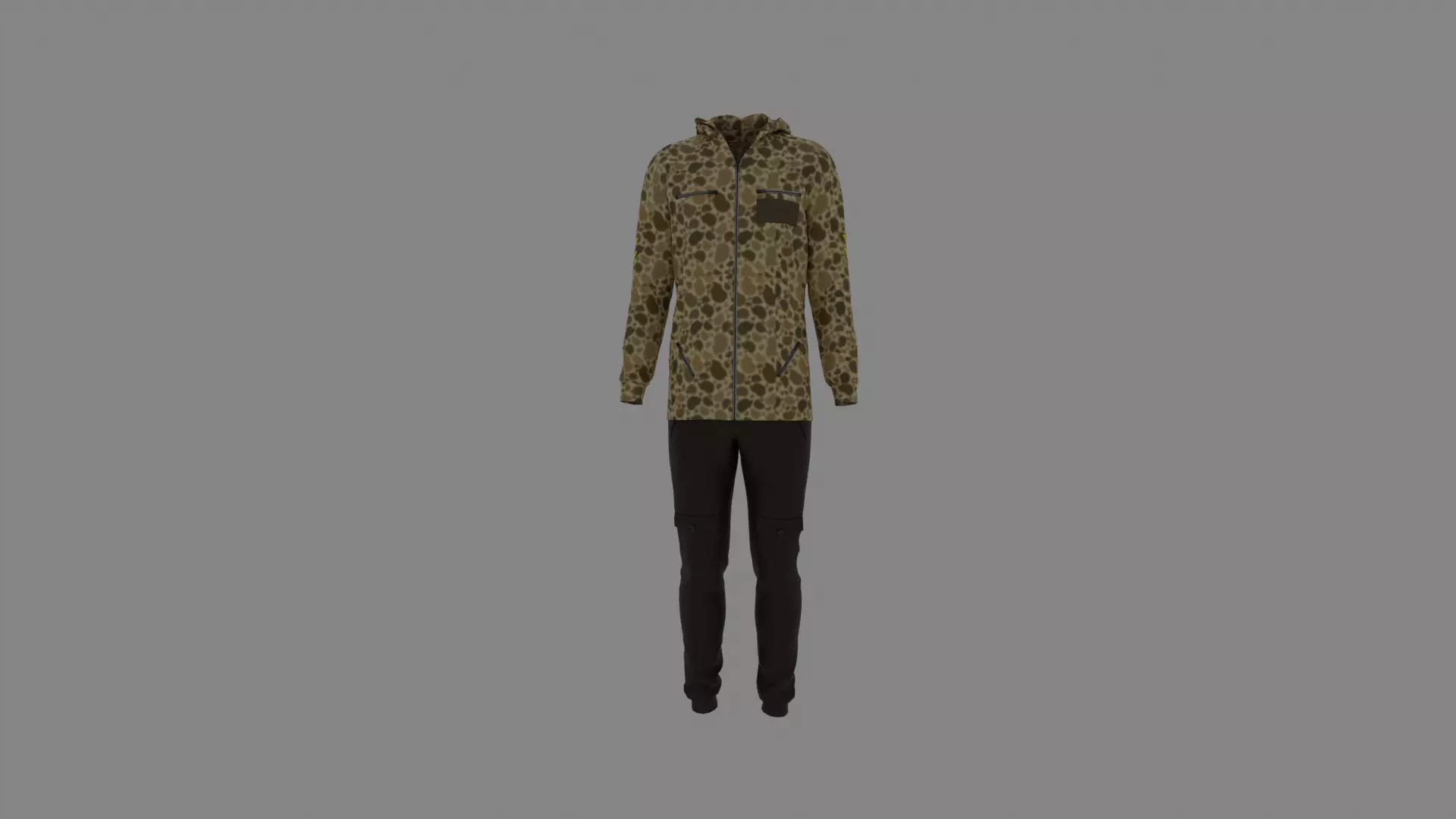 Man Clothes Low-poly 3D model_0