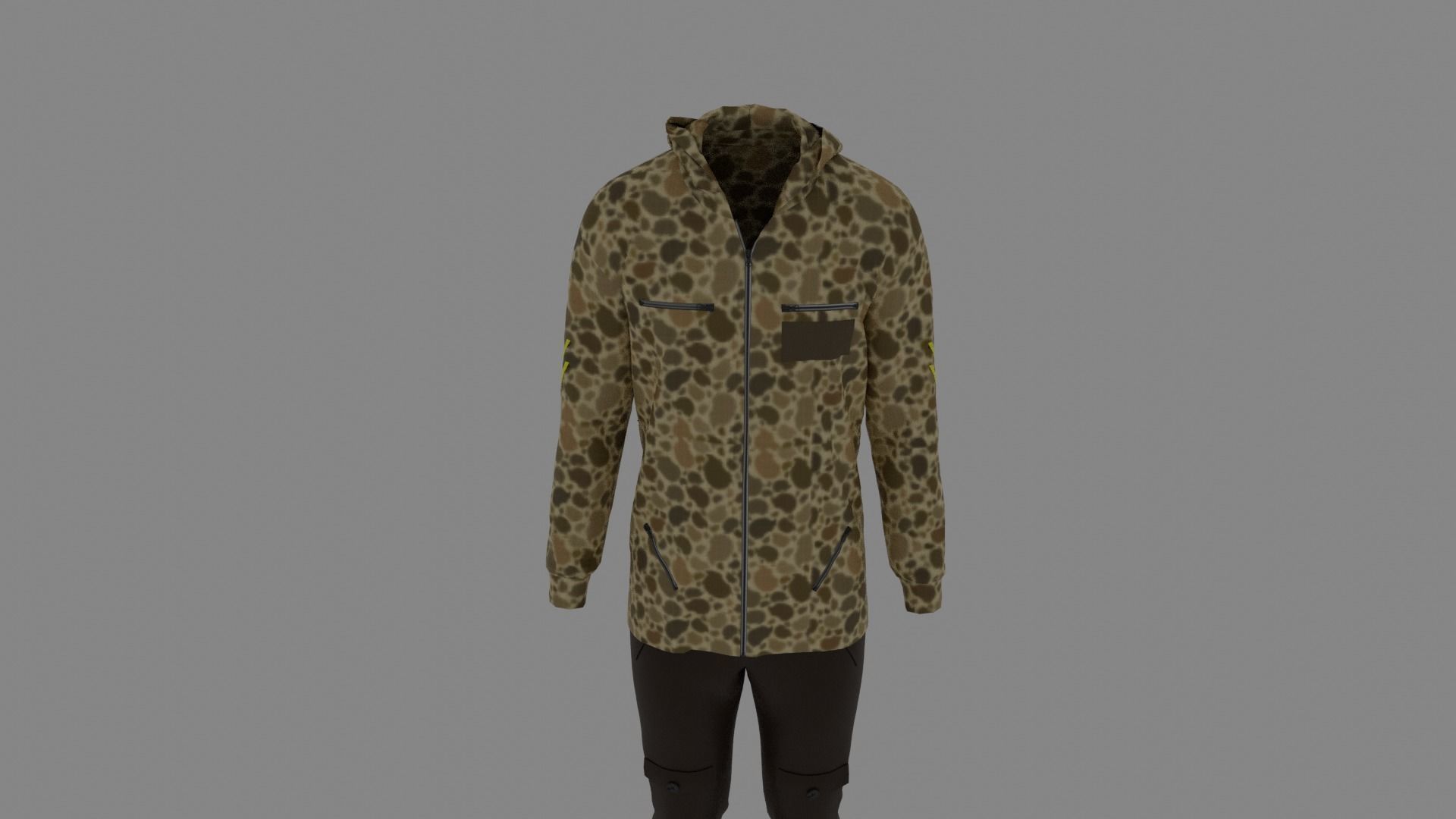 Man Clothes Low-poly 3D model_3