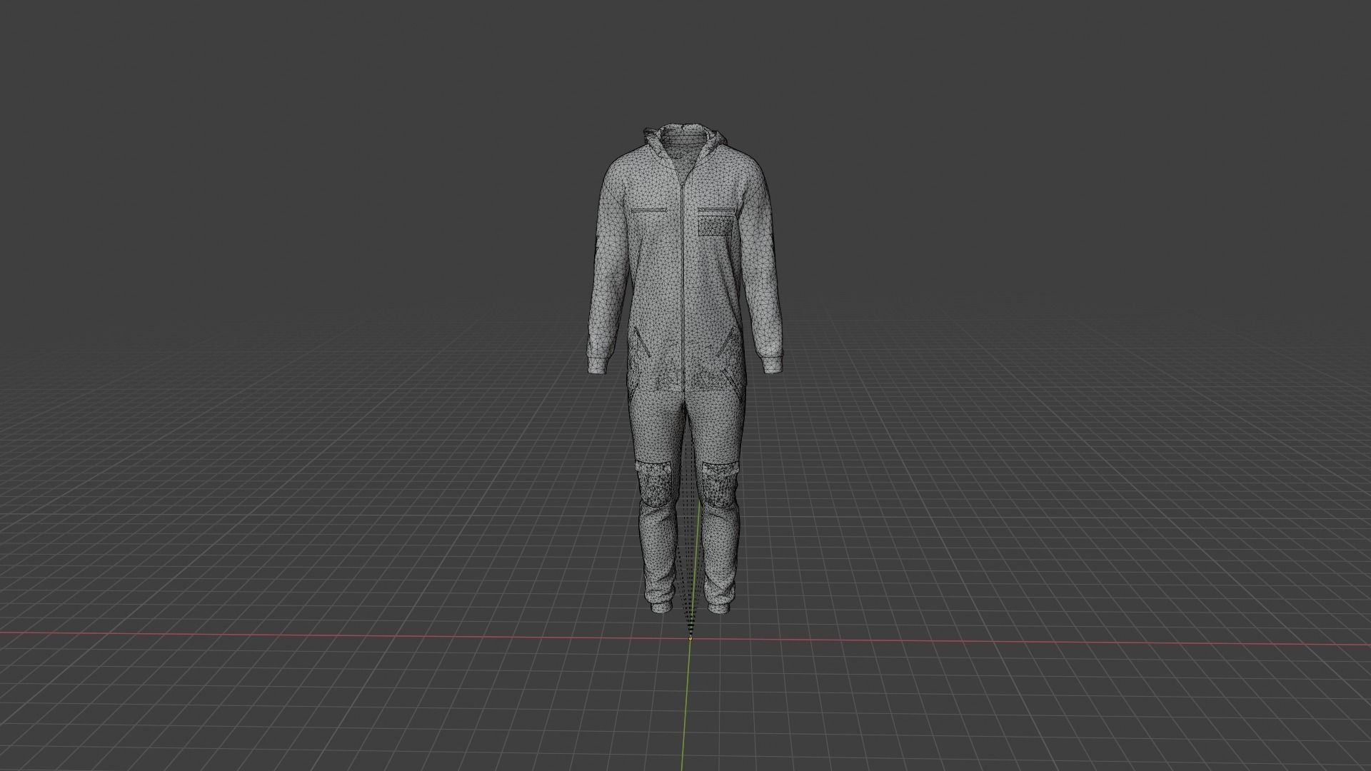 Man Clothes Low-poly 3D model_8