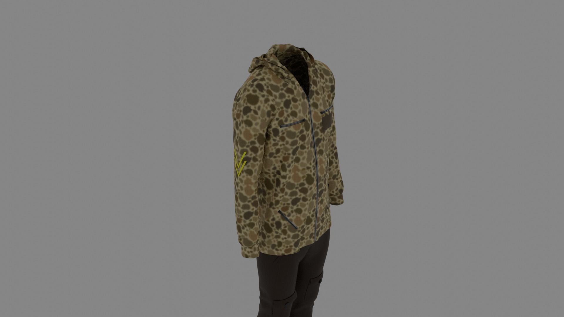Man Clothes Low-poly 3D model_5