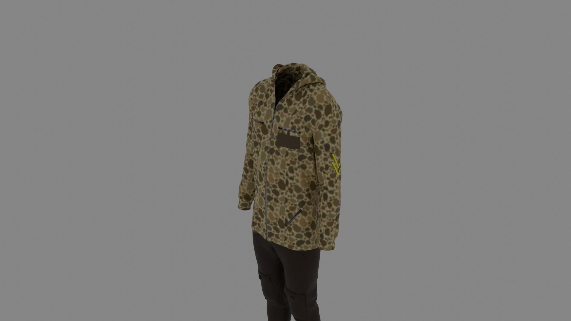 Man Clothes Low-poly 3D model_4