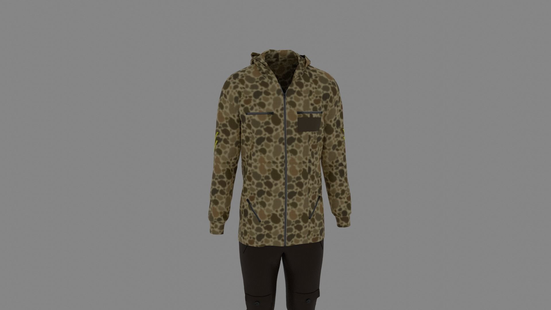 Man Clothes Low-poly 3D model_6