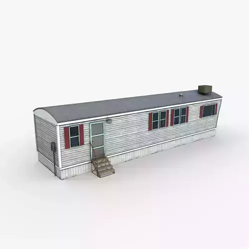 Mobile Trailer Home Game Ready Low-poly 3D model