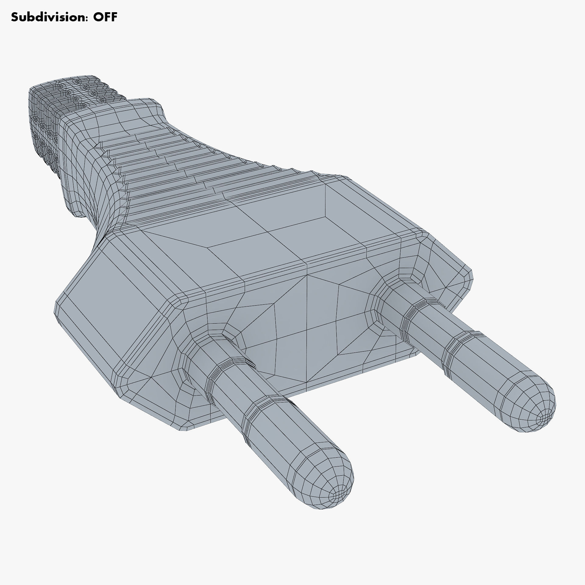 Europlug v 1 EU Plug 3D model_12