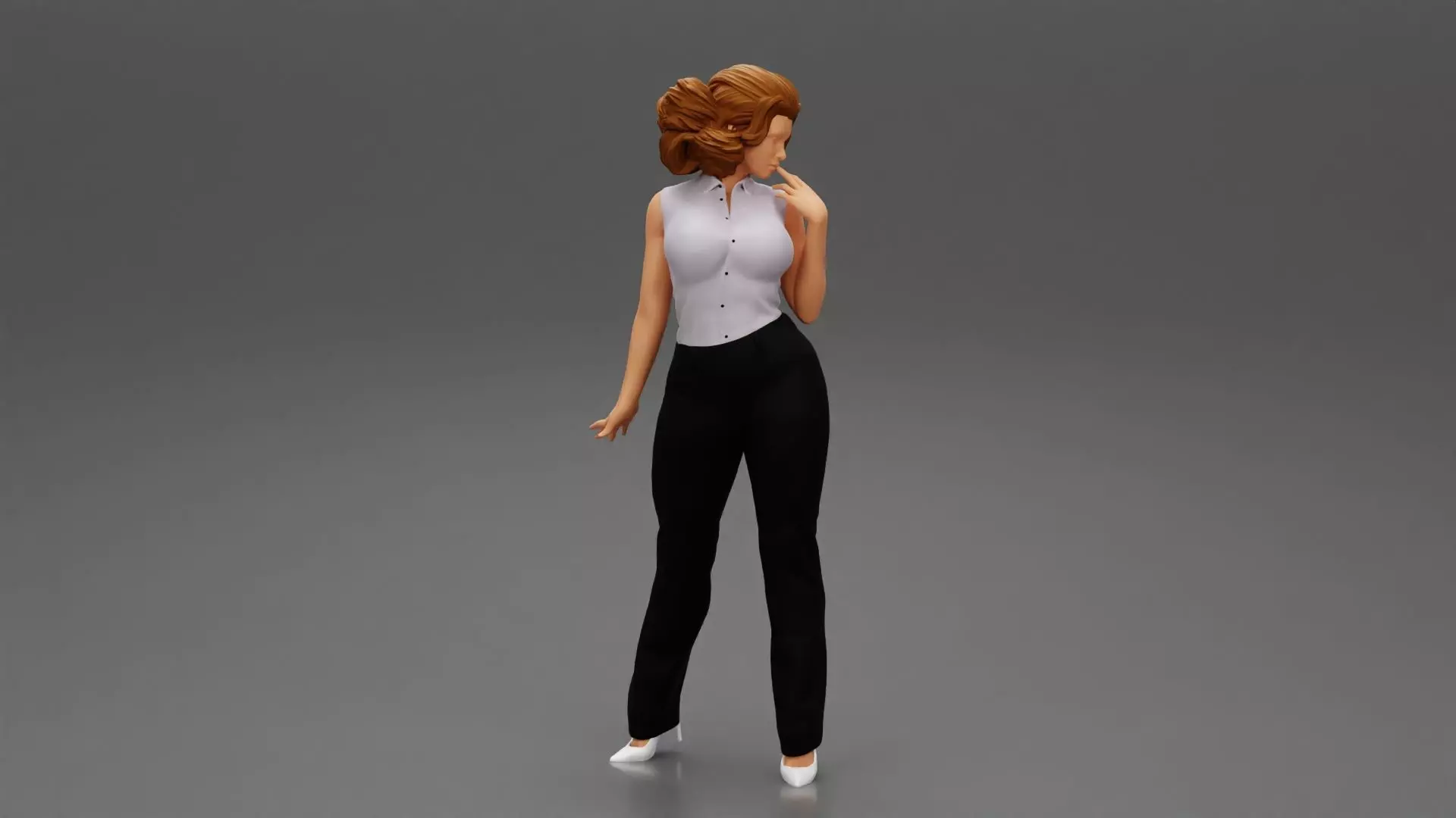 Secretary Girl Office Clothes Business 3D print model
