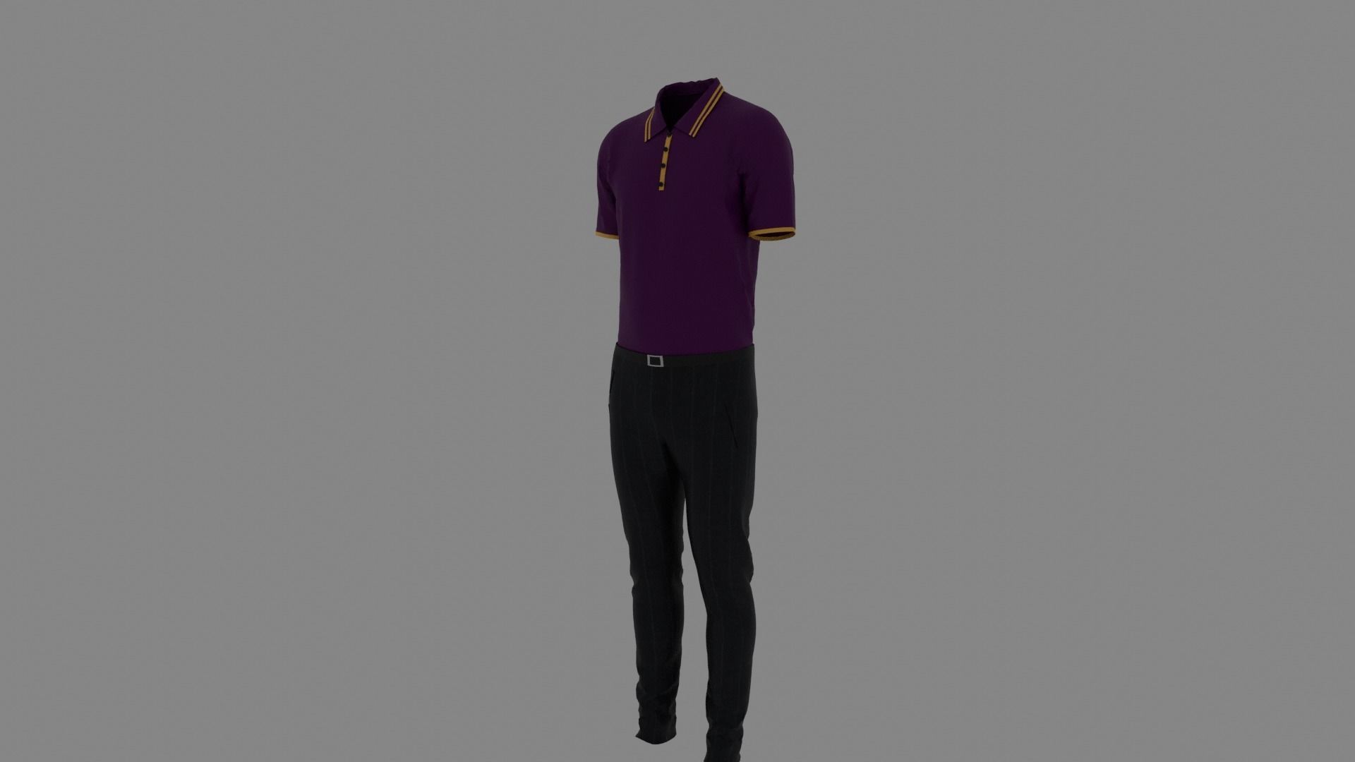 Man Clothes Low-poly 3D model_1