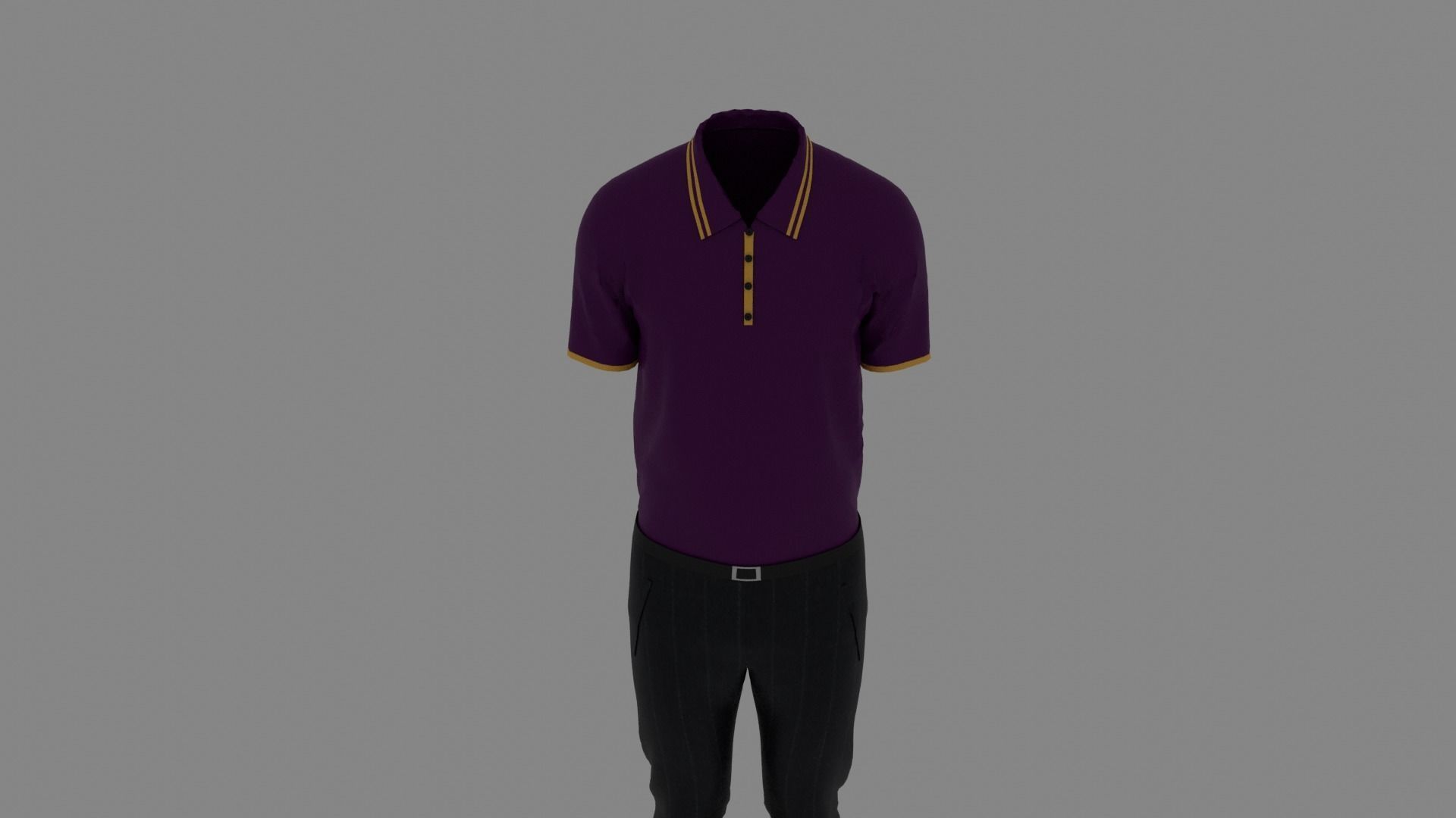 Man Clothes Low-poly 3D model_3