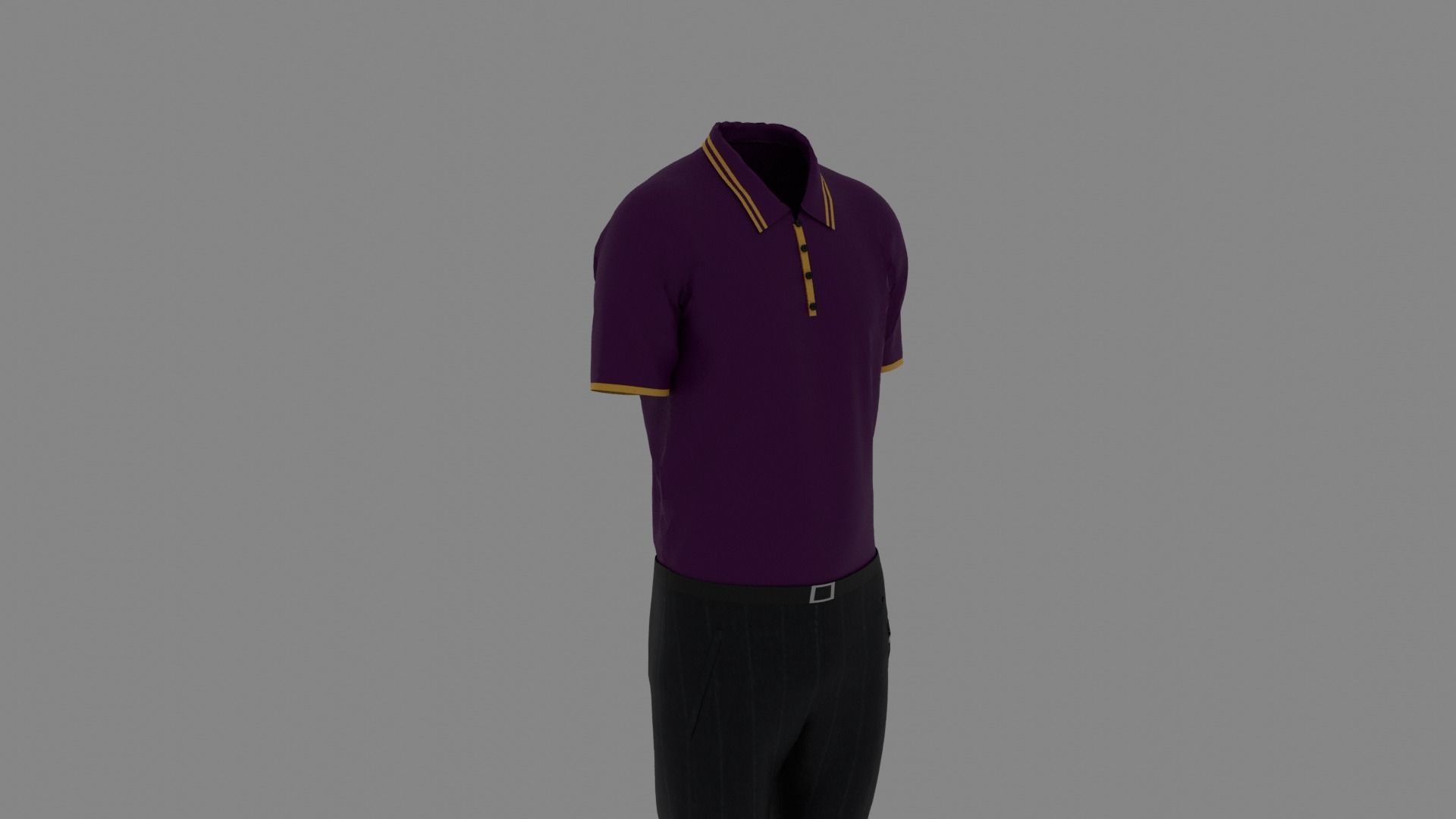 Man Clothes Low-poly 3D model_2