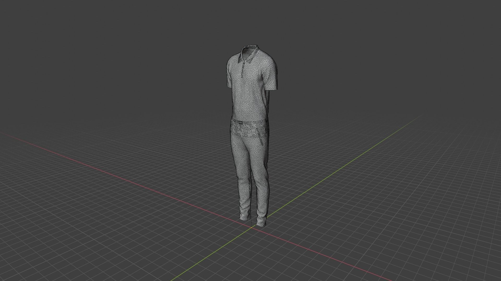 Man Clothes Low-poly 3D model_9