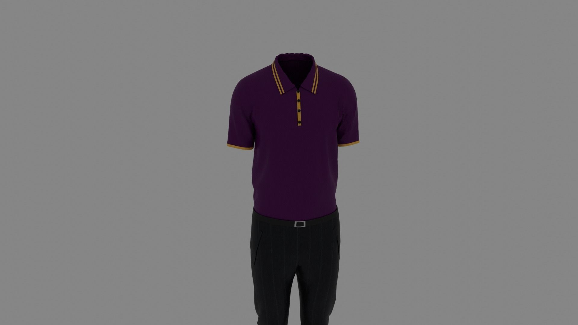 Man Clothes Low-poly 3D model_6
