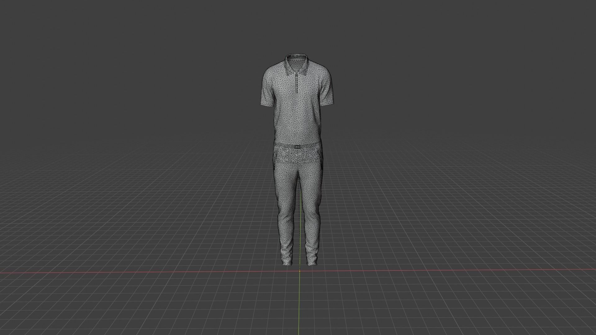 Man Clothes Low-poly 3D model_8