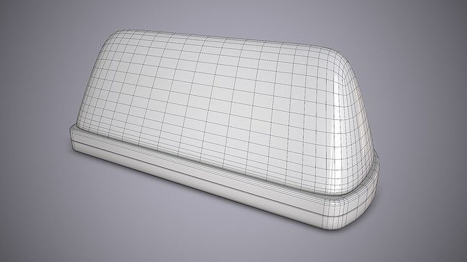Taxi Sign Low-poly 3D model 5