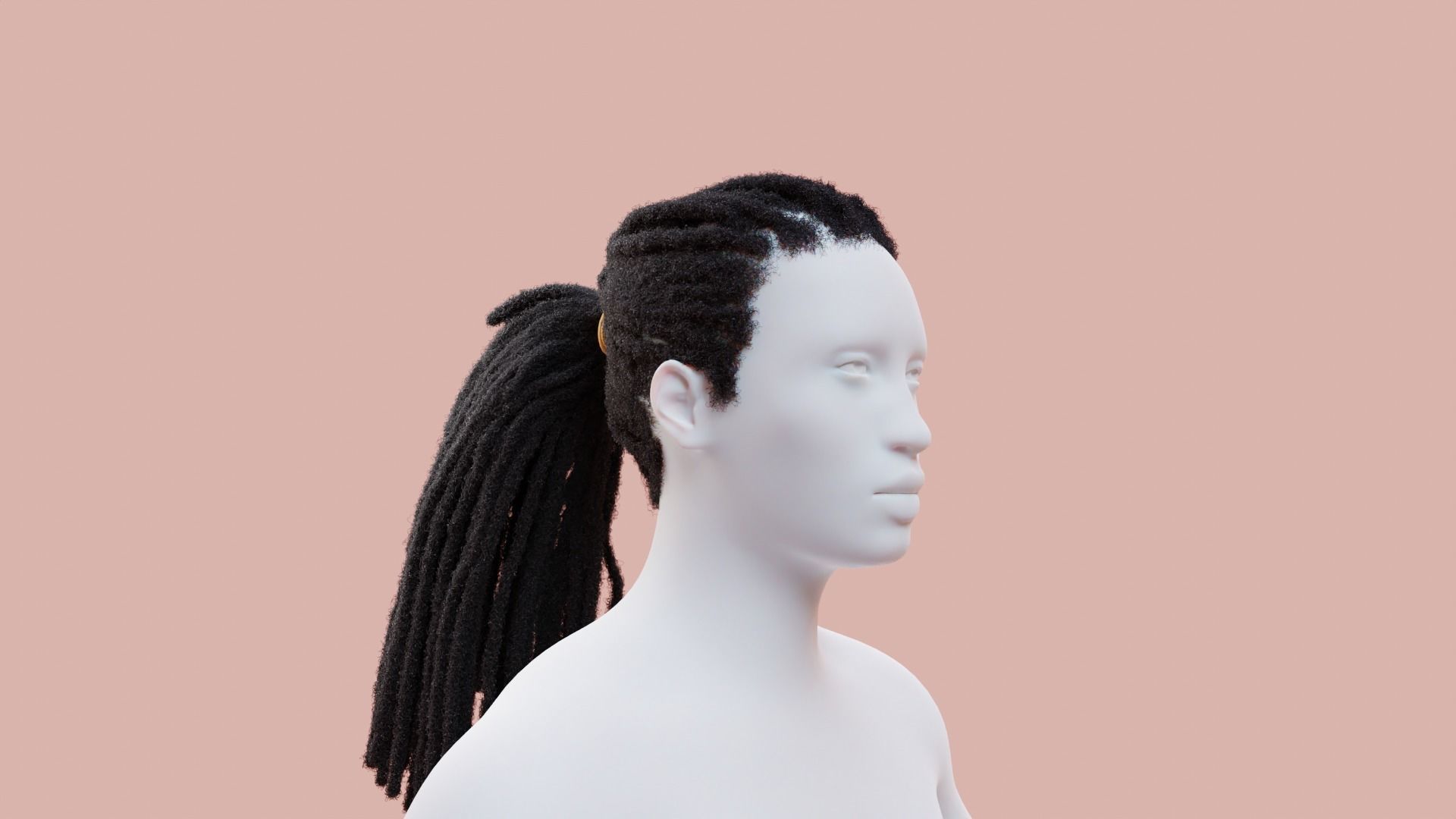 Dread Csec Model Dreadlocks Long Ponytail 3D model | CGTrader