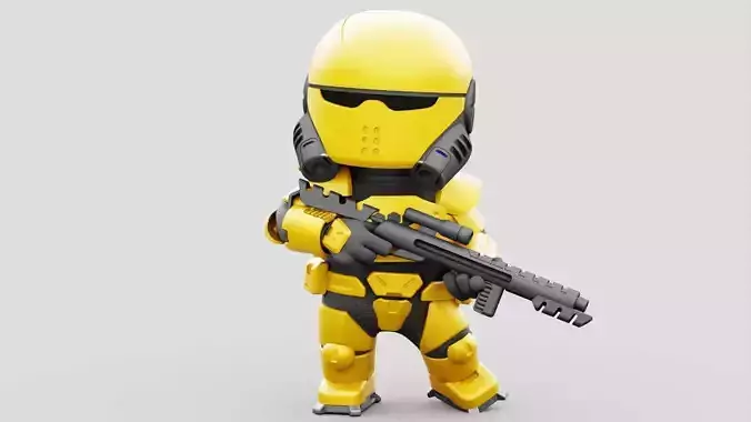 MARS COLONY  TROOPER   RIGGED 3D model