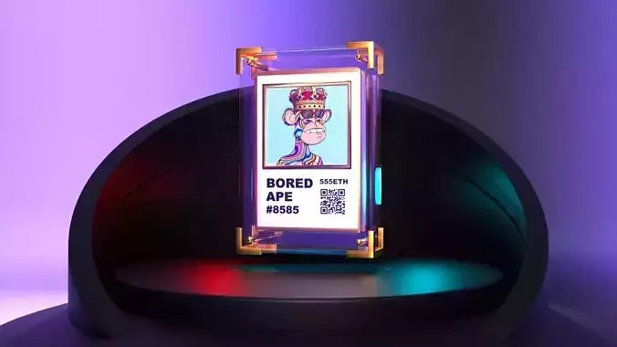 Animated NFT Collectible Trading Card Template 01 Low-poly 3D model