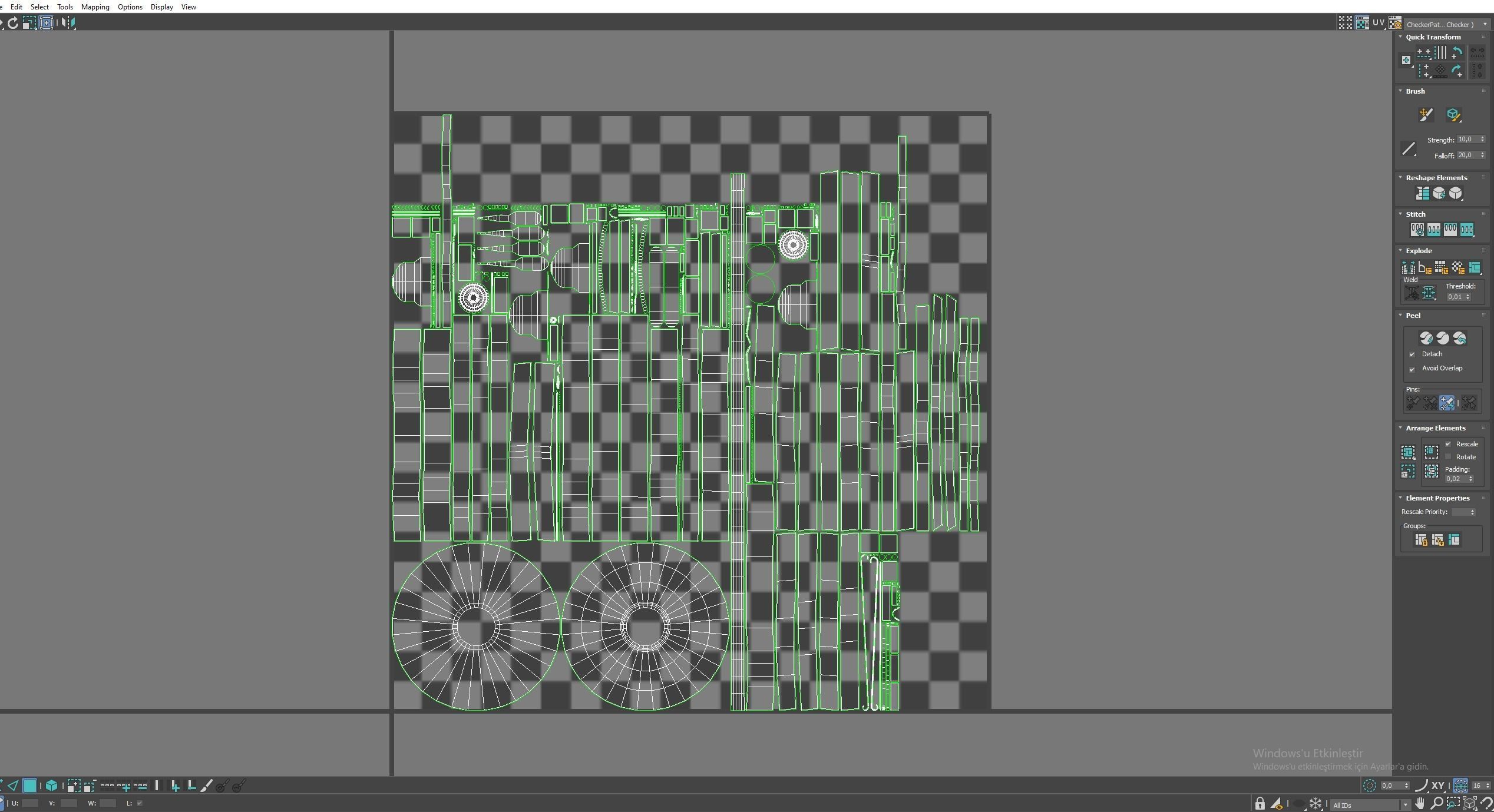 Grindstone grinding wheel Low-poly 3D model_10