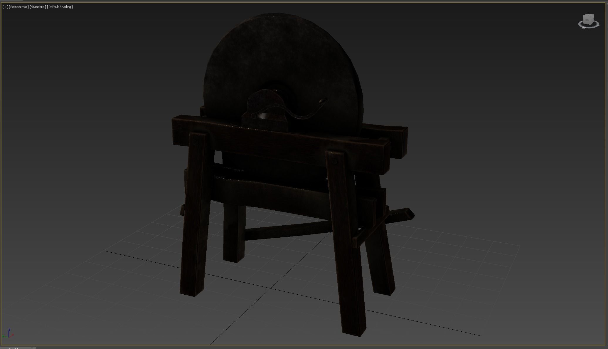 Grindstone grinding wheel Low-poly 3D model_6
