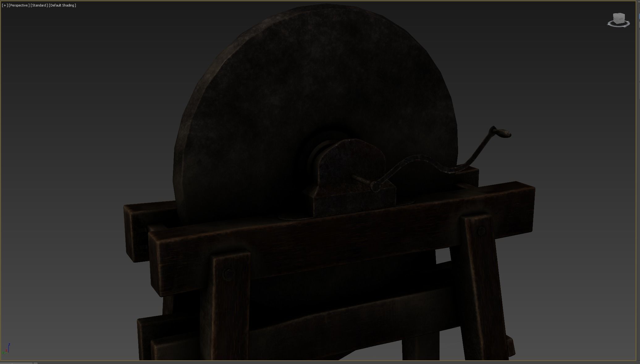 Grindstone grinding wheel Low-poly 3D model_9