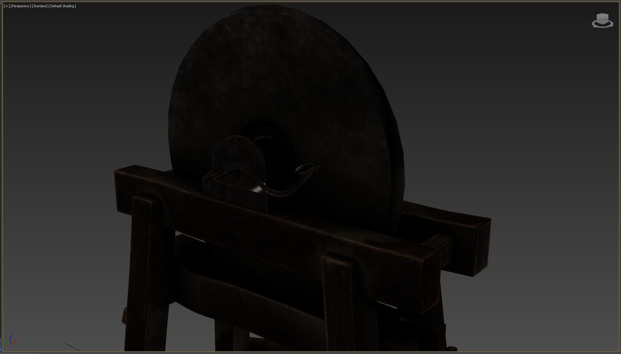 Grindstone grinding wheel Low-poly 3D model_8