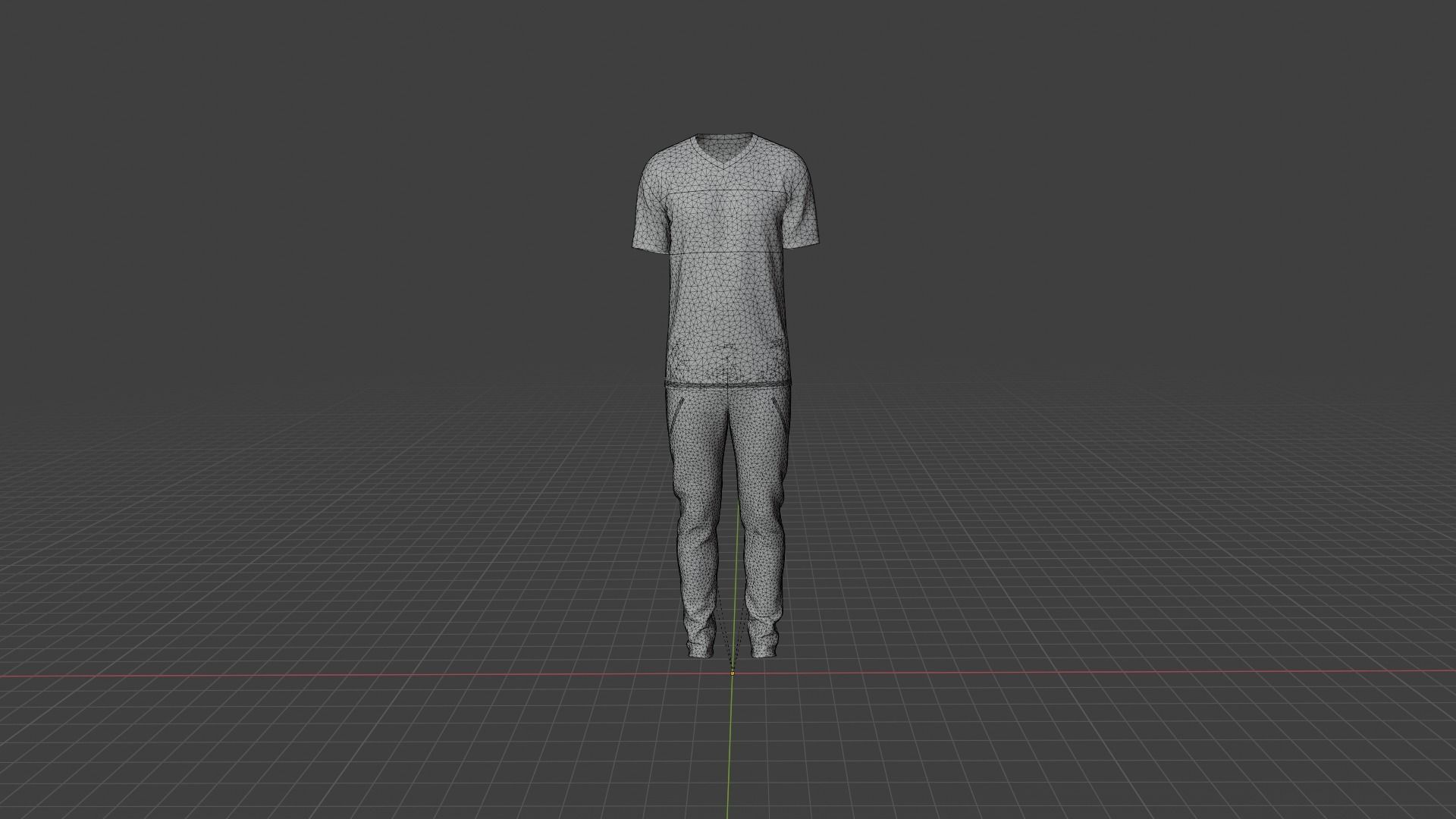Man Clothes Low-poly 3D model_8