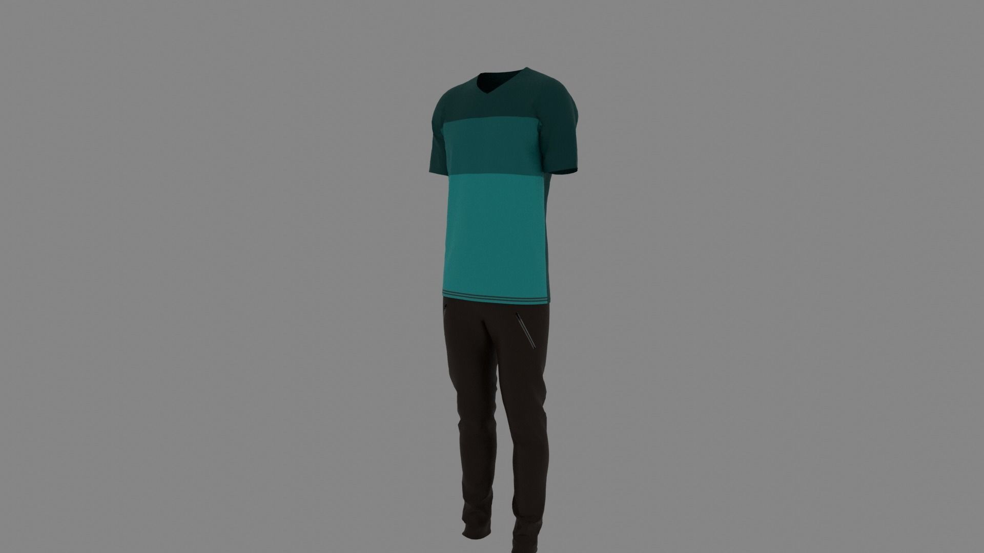 Man Clothes Low-poly 3D model_1