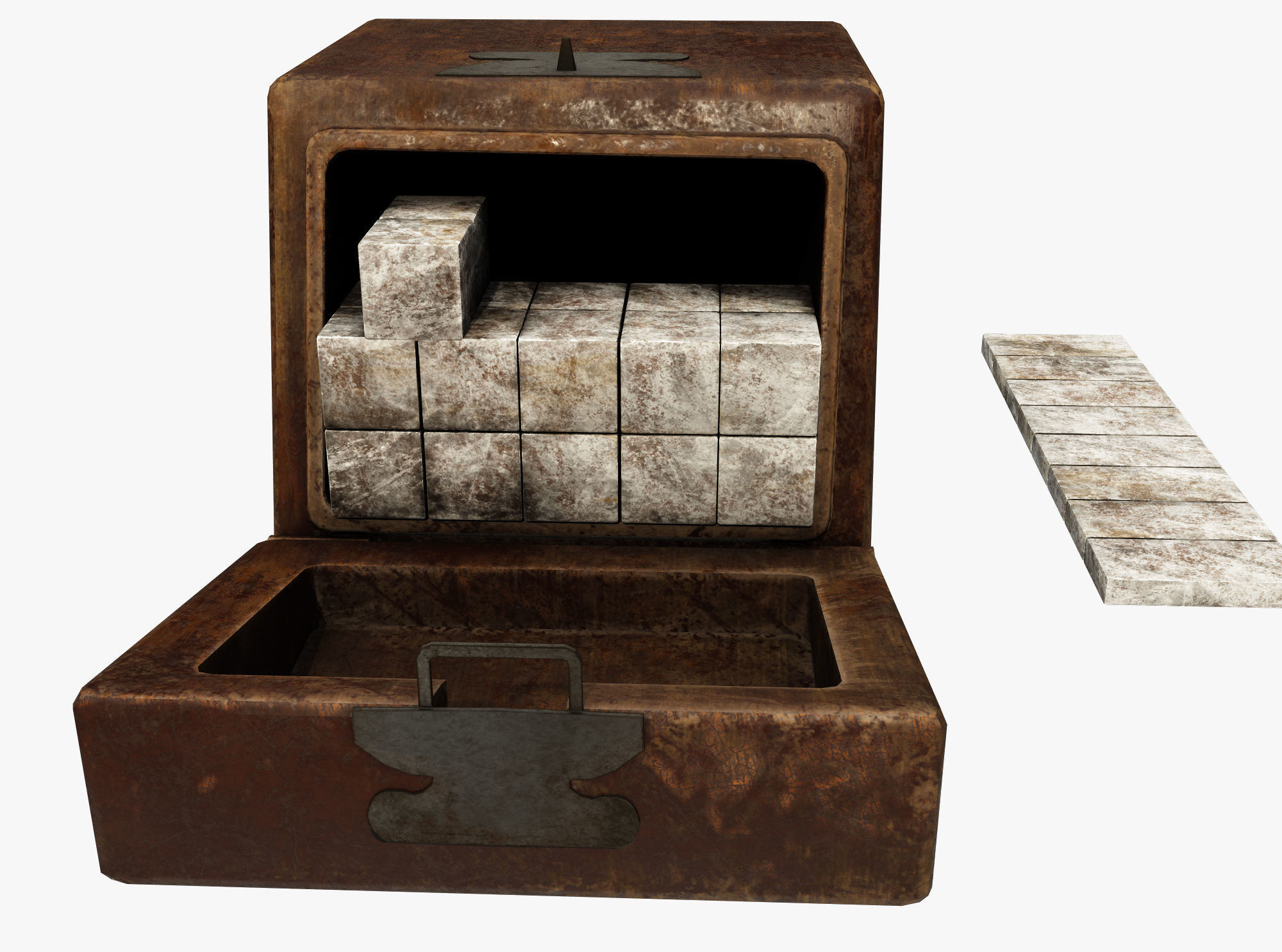 Medieval science Low-poly 3D model_1